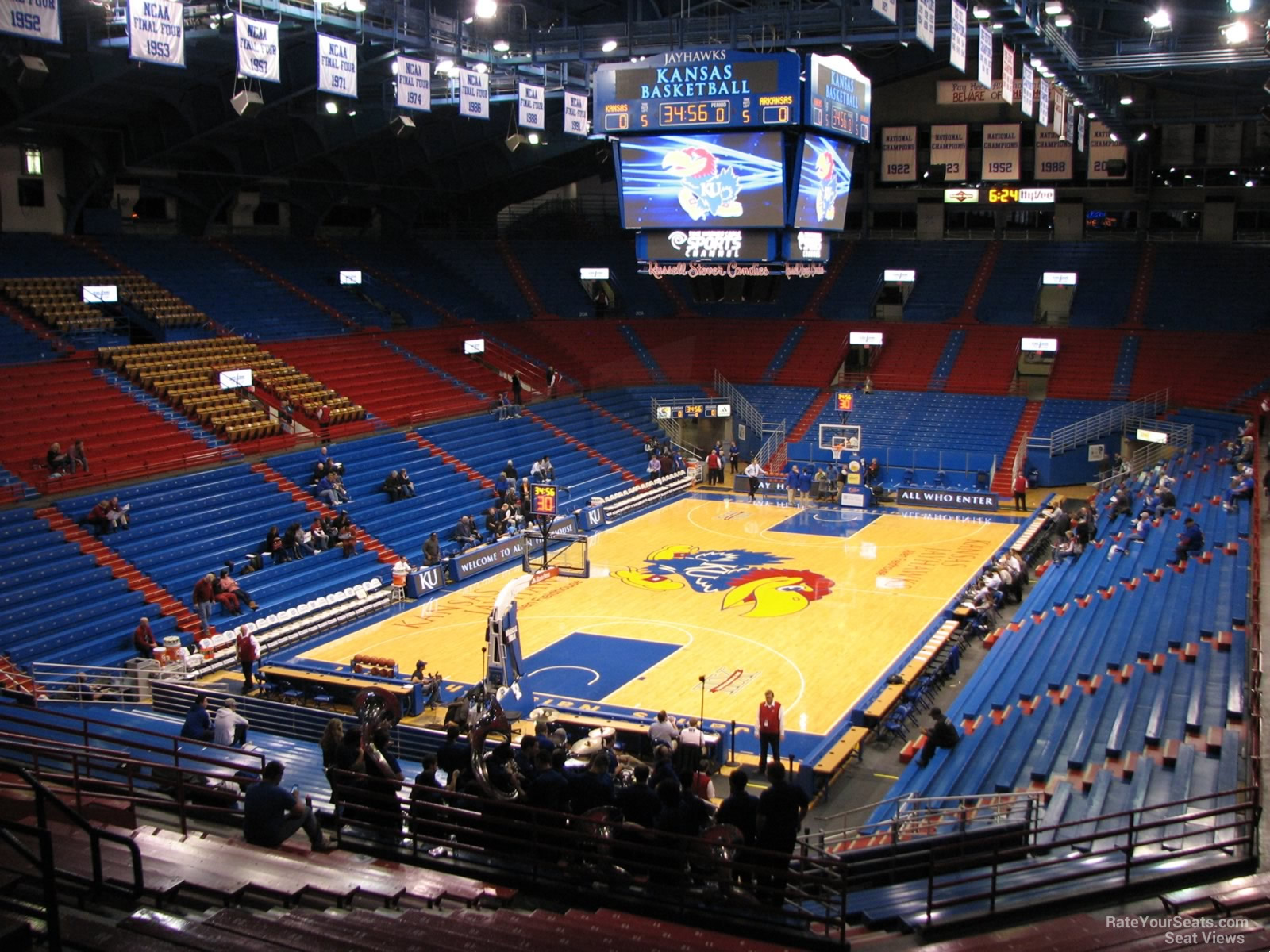 section 10, row 18 seat view  - allen fieldhouse