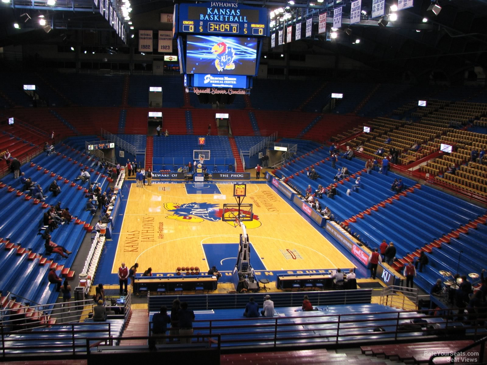section 12, row 18 seat view  - allen fieldhouse