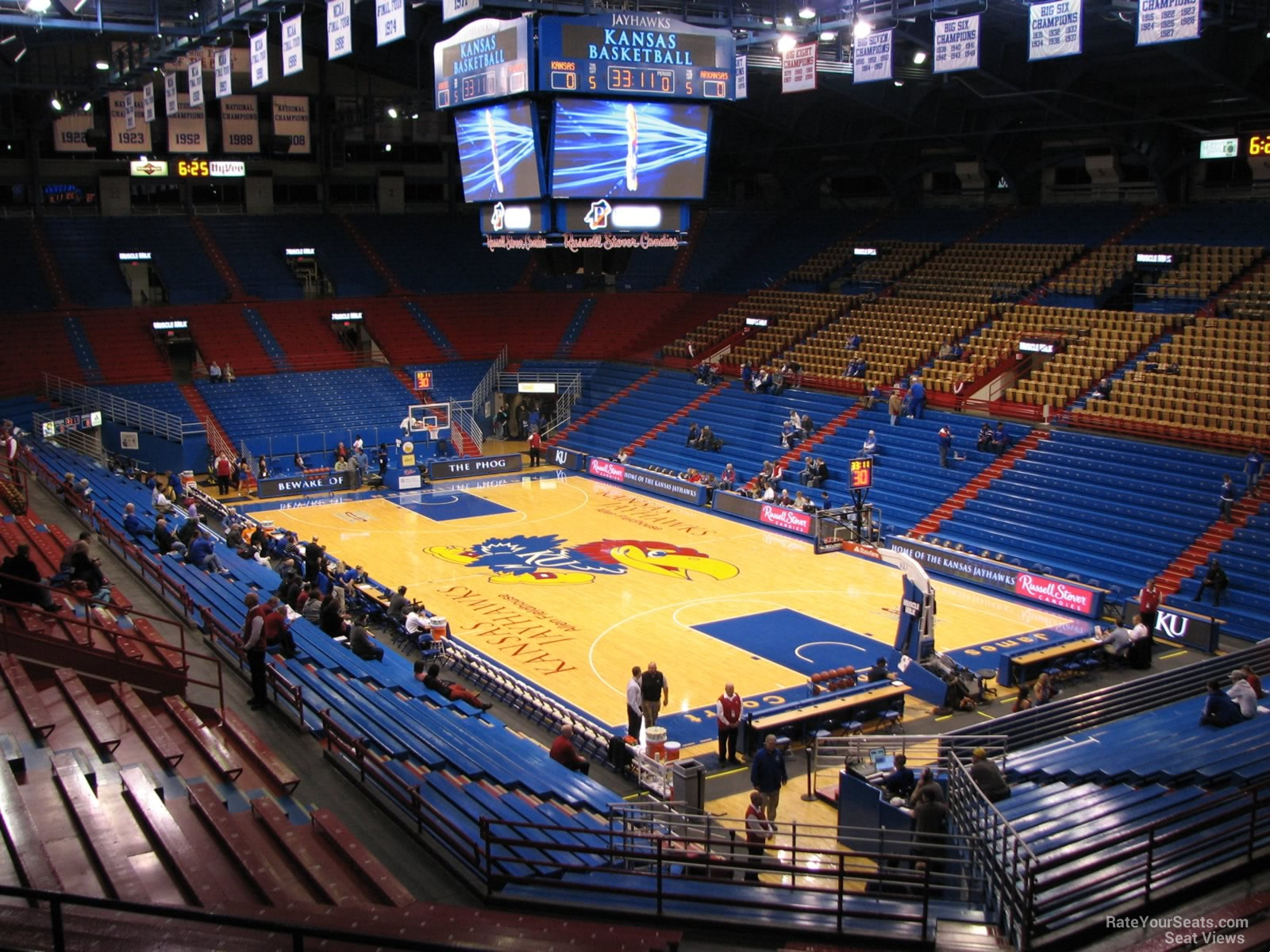section 13a, row 18 seat view  - allen fieldhouse