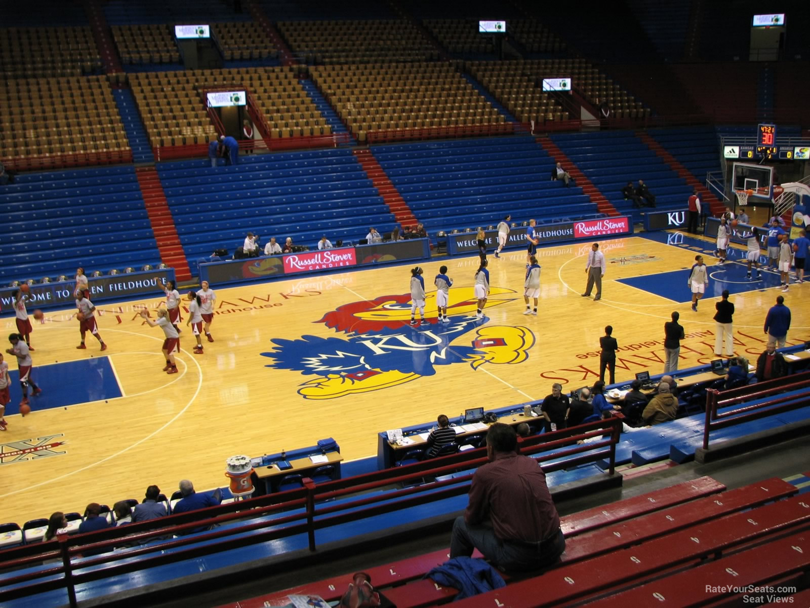 section 18, row 8 seat view  - allen fieldhouse