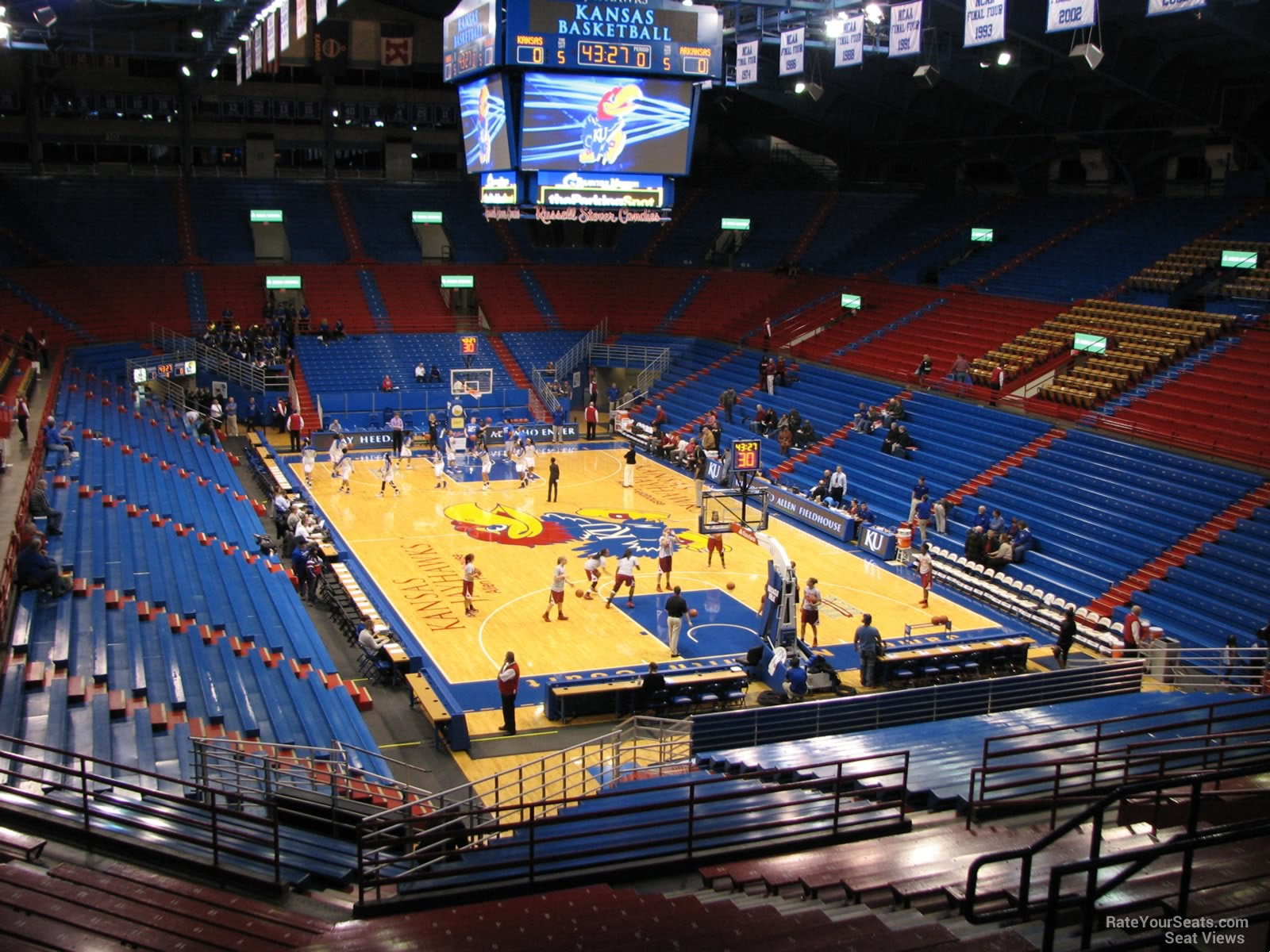 section 2, row 18 seat view  - allen fieldhouse