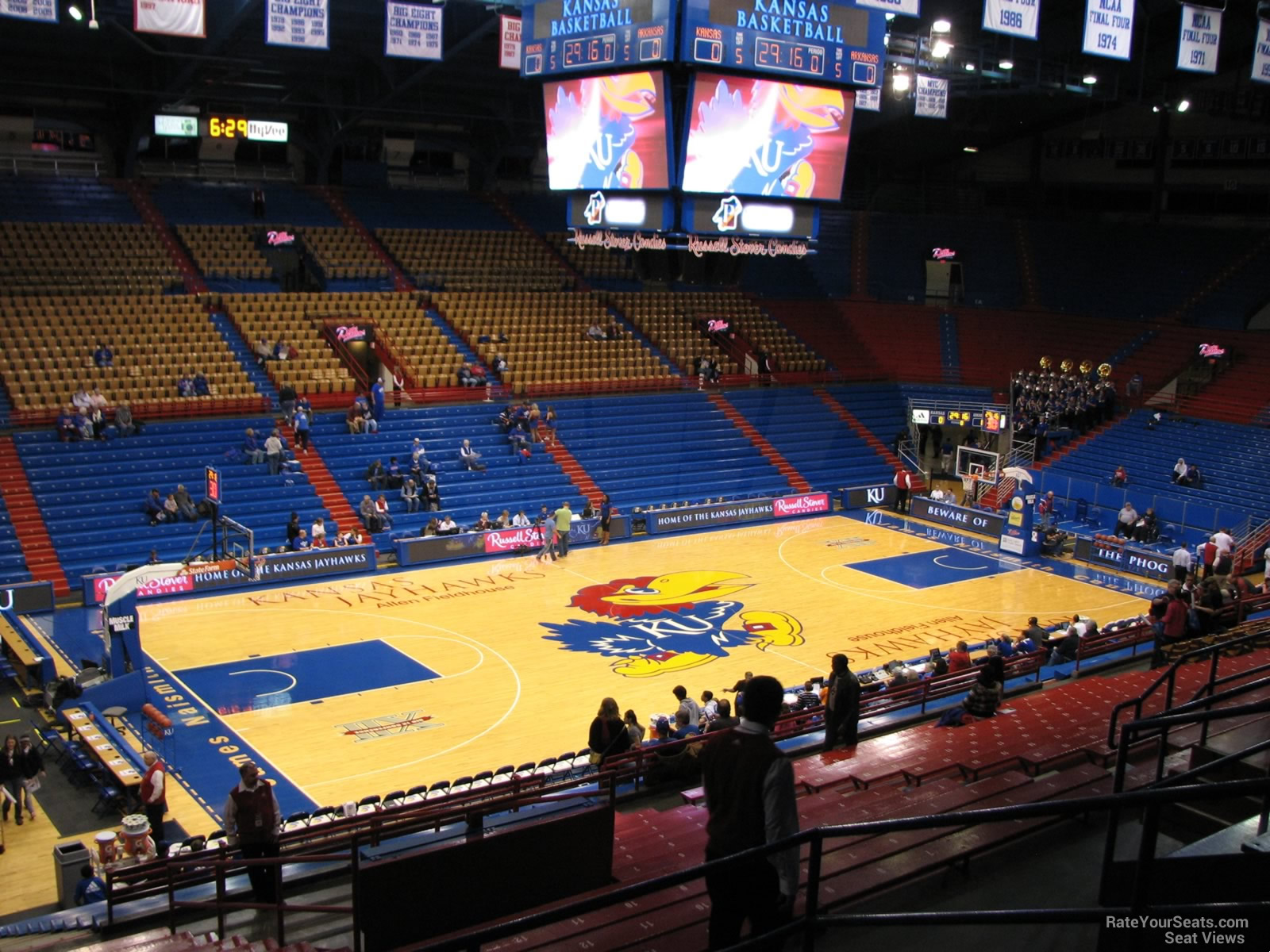 section 20, row 18 seat view  - allen fieldhouse