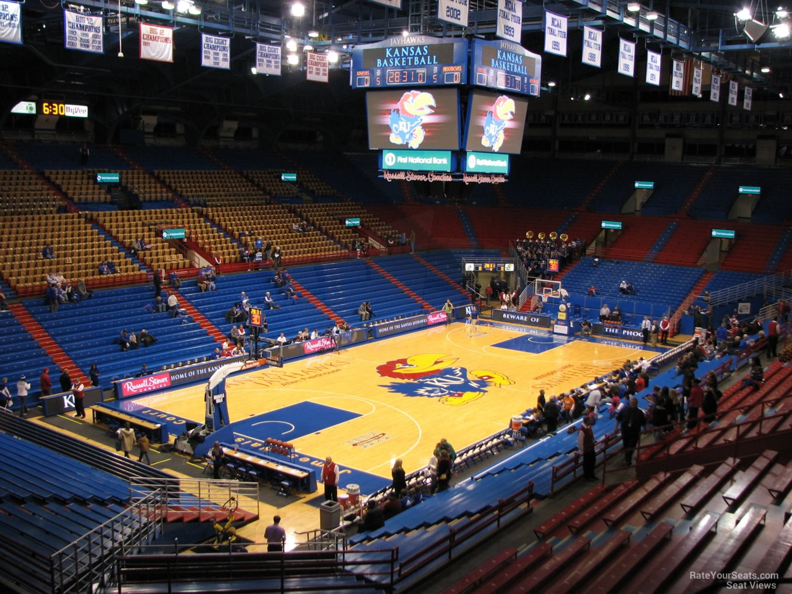 section 21, row 18 seat view  - allen fieldhouse