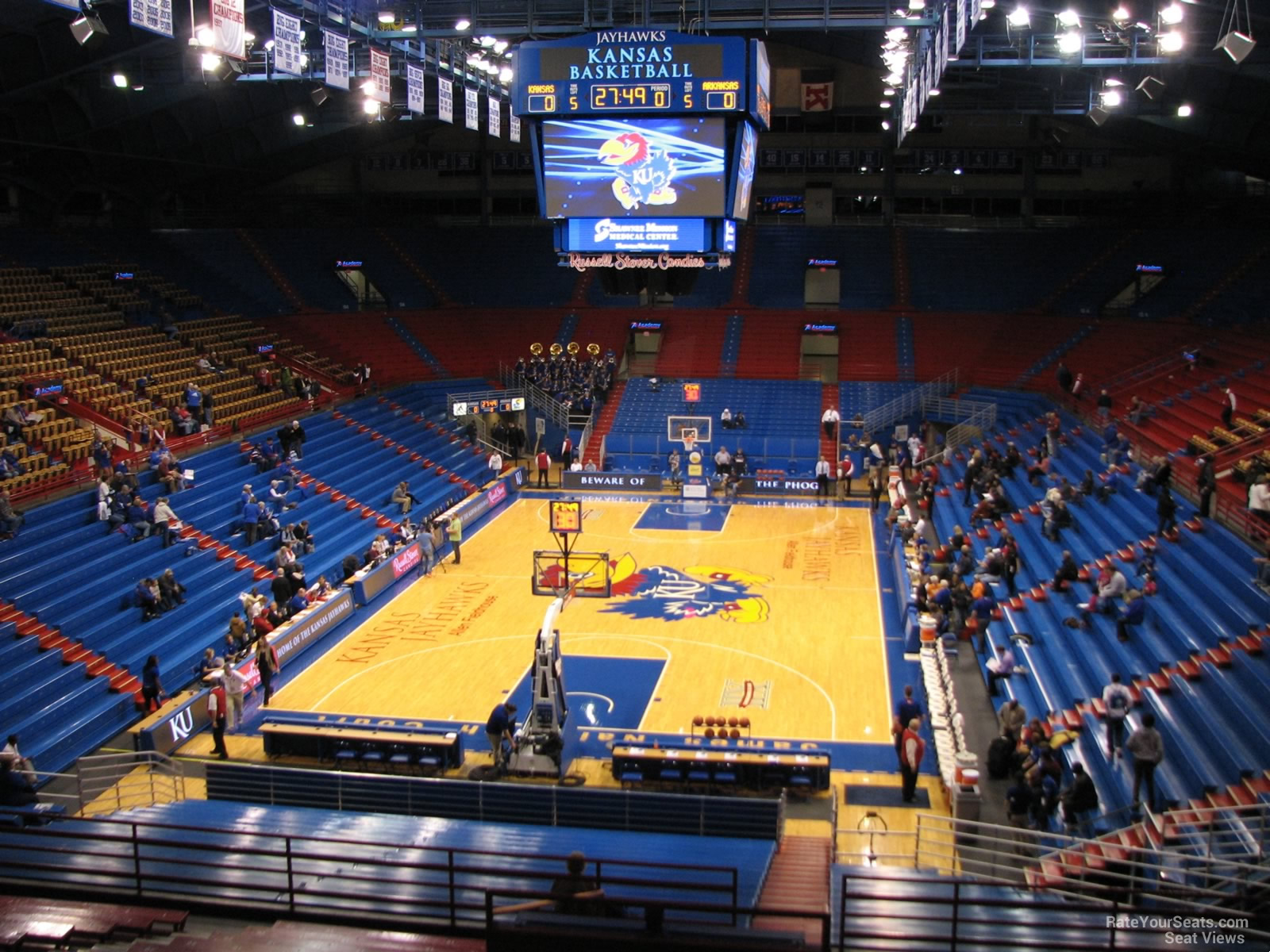 section 22, row 18 seat view  - allen fieldhouse