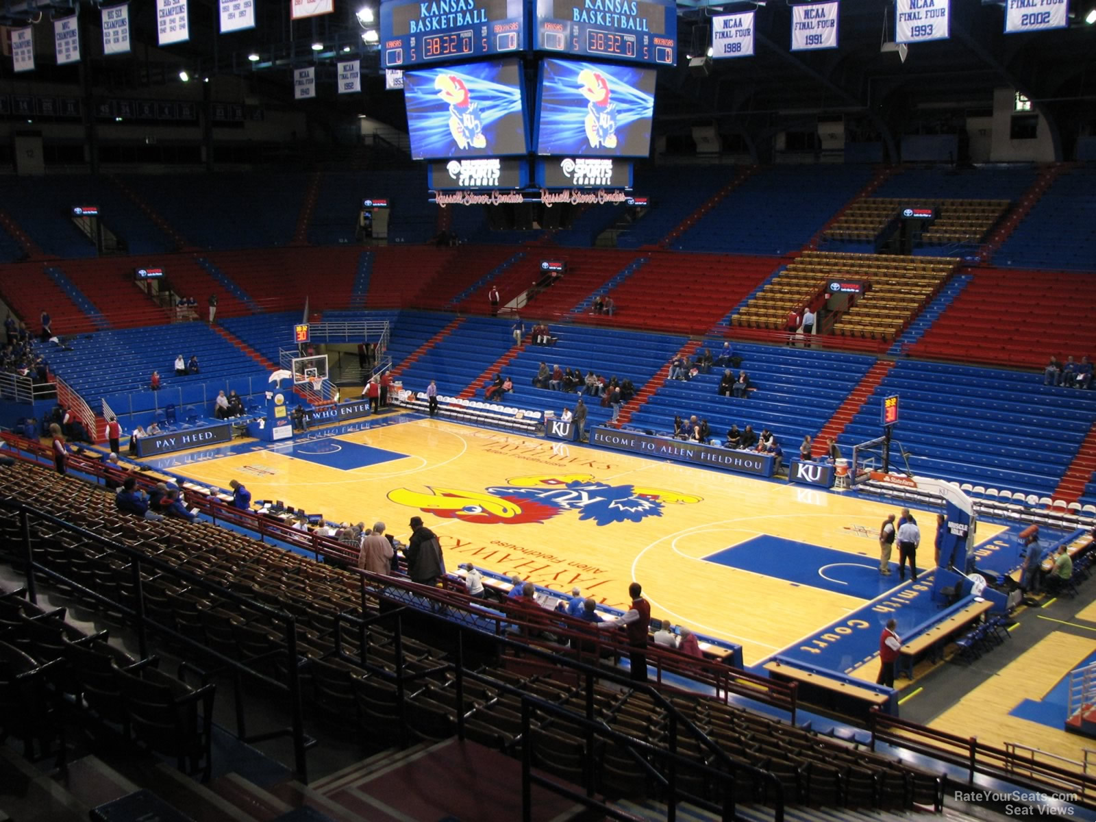 section 4, row 18 seat view  - allen fieldhouse