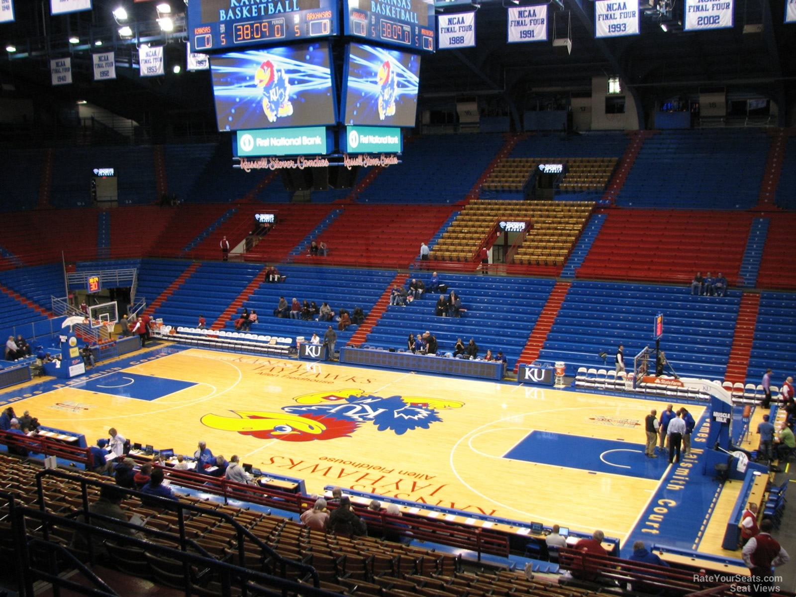 section 5, row 18 seat view  - allen fieldhouse