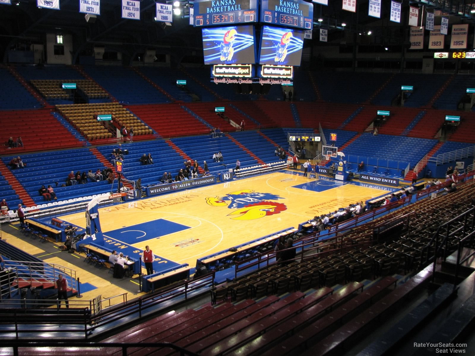 section 9a, row 18 seat view  - allen fieldhouse