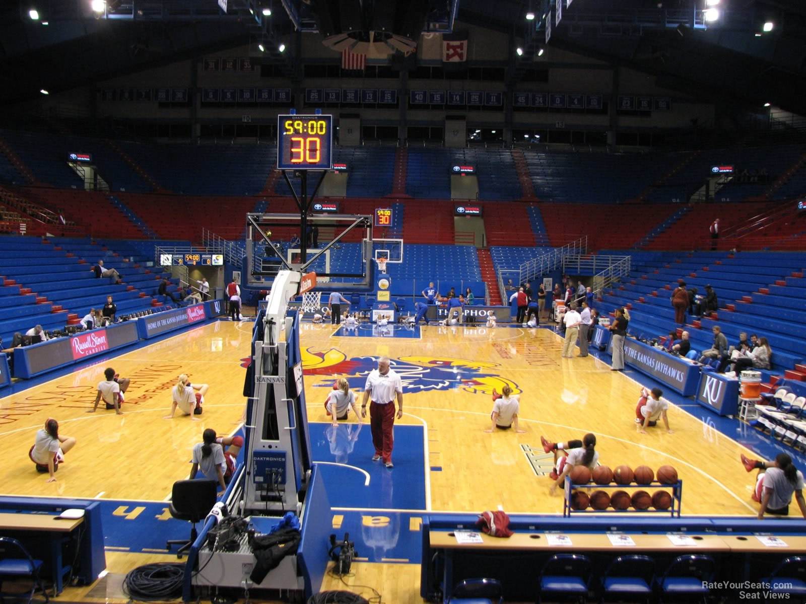 section b, row 11 seat view  - allen fieldhouse