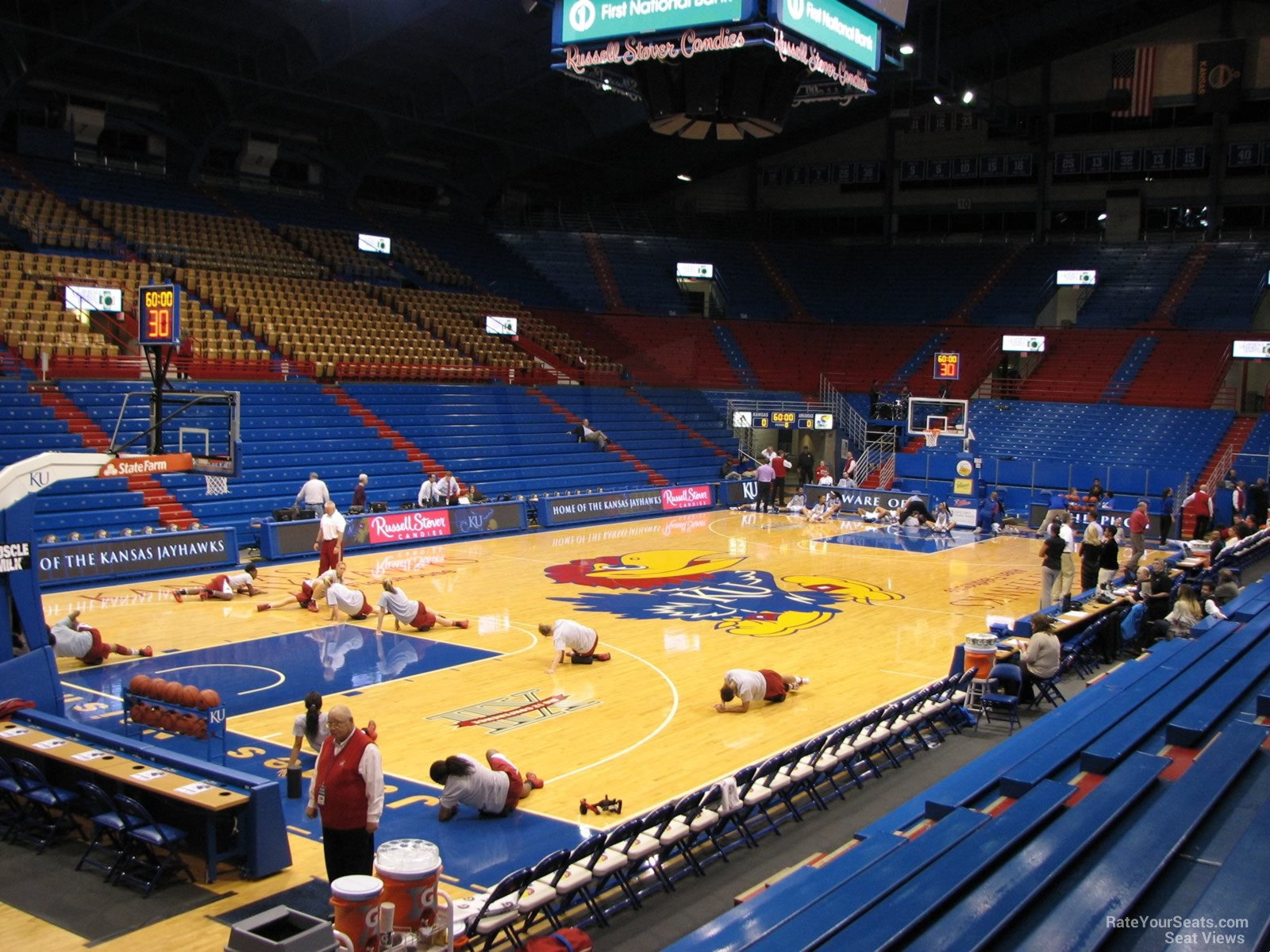 section v, row 9 seat view  - allen fieldhouse