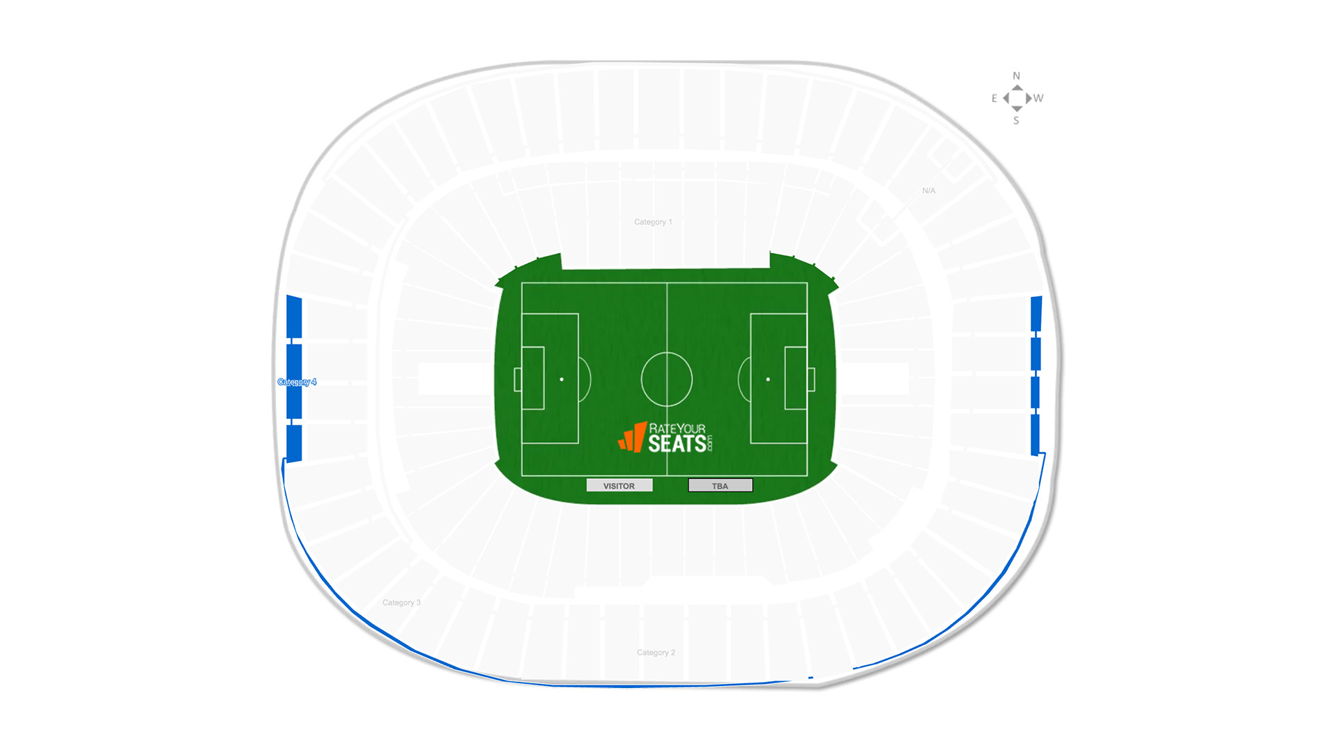 BC Place Stadium Category 4 Seating