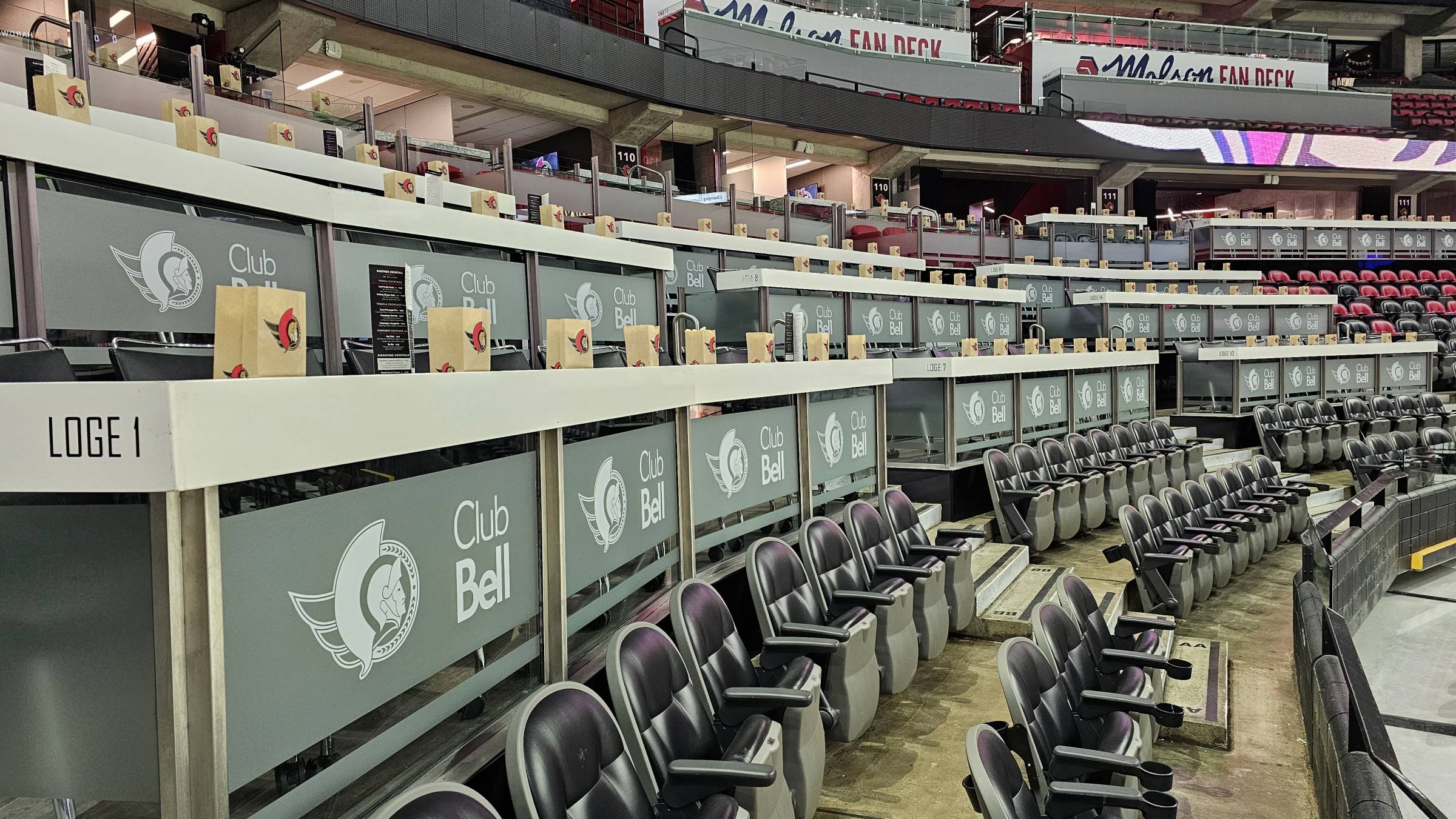 Club Bell Seats at the Canadian Tire Centre
