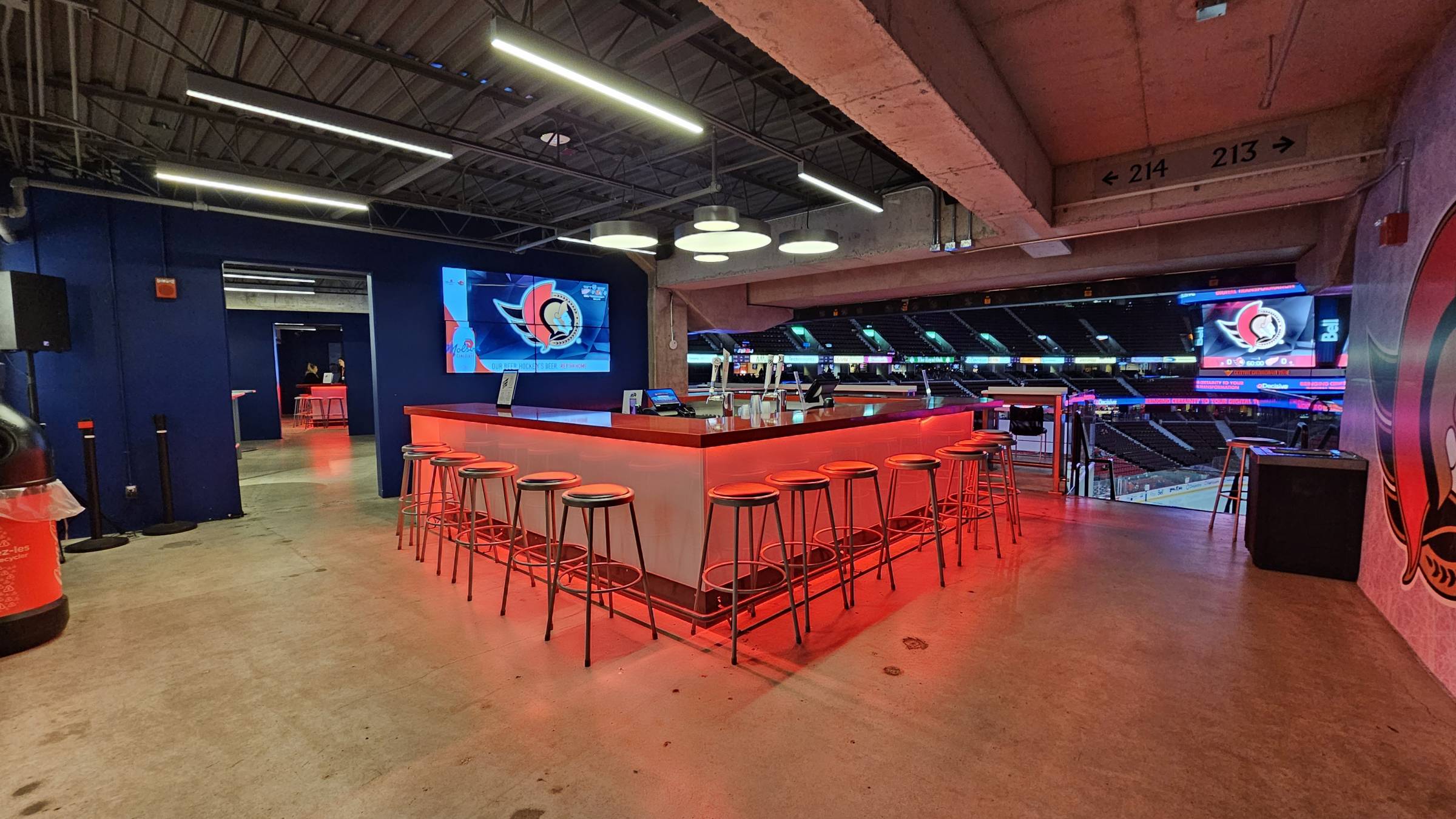 Inside the Molson Canadian Fan Deck at the Canadian Tire Centre
