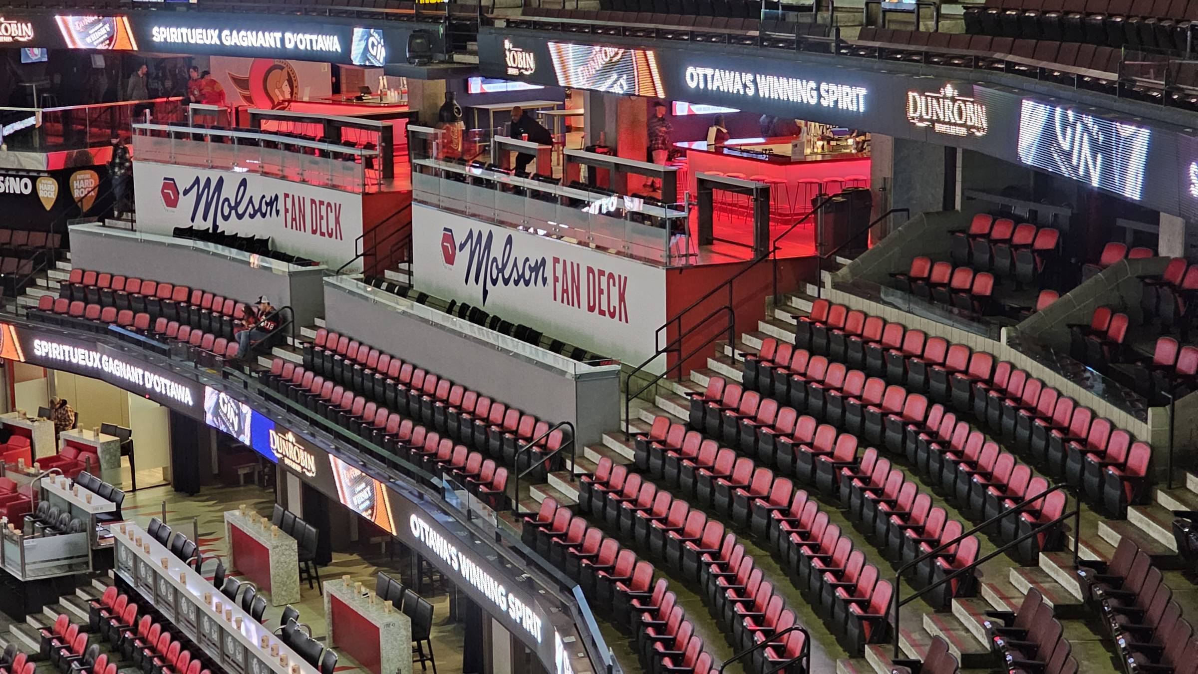 Molson Canadian Fan Deck at the Canadian Tire Centre