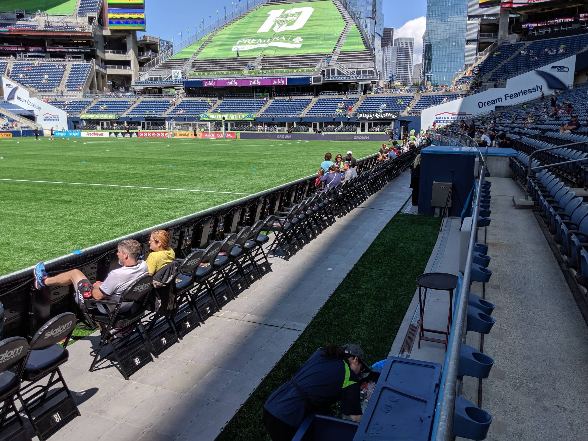 view of pitchside seats