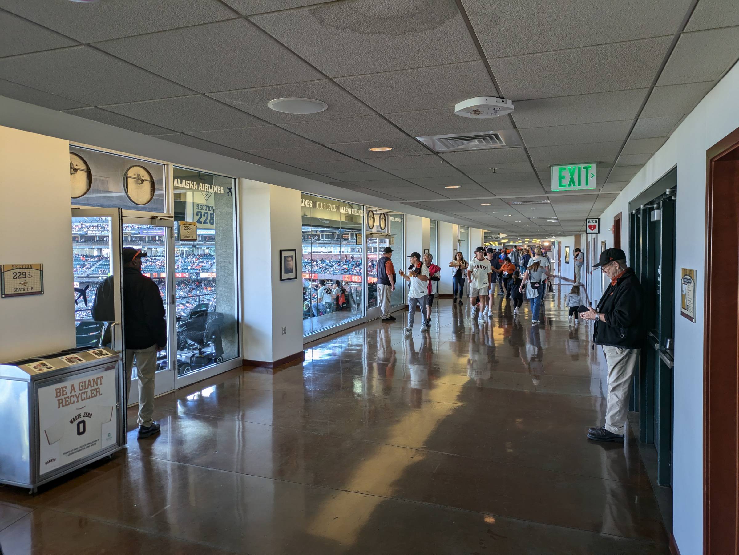 club level concourse at oracle park