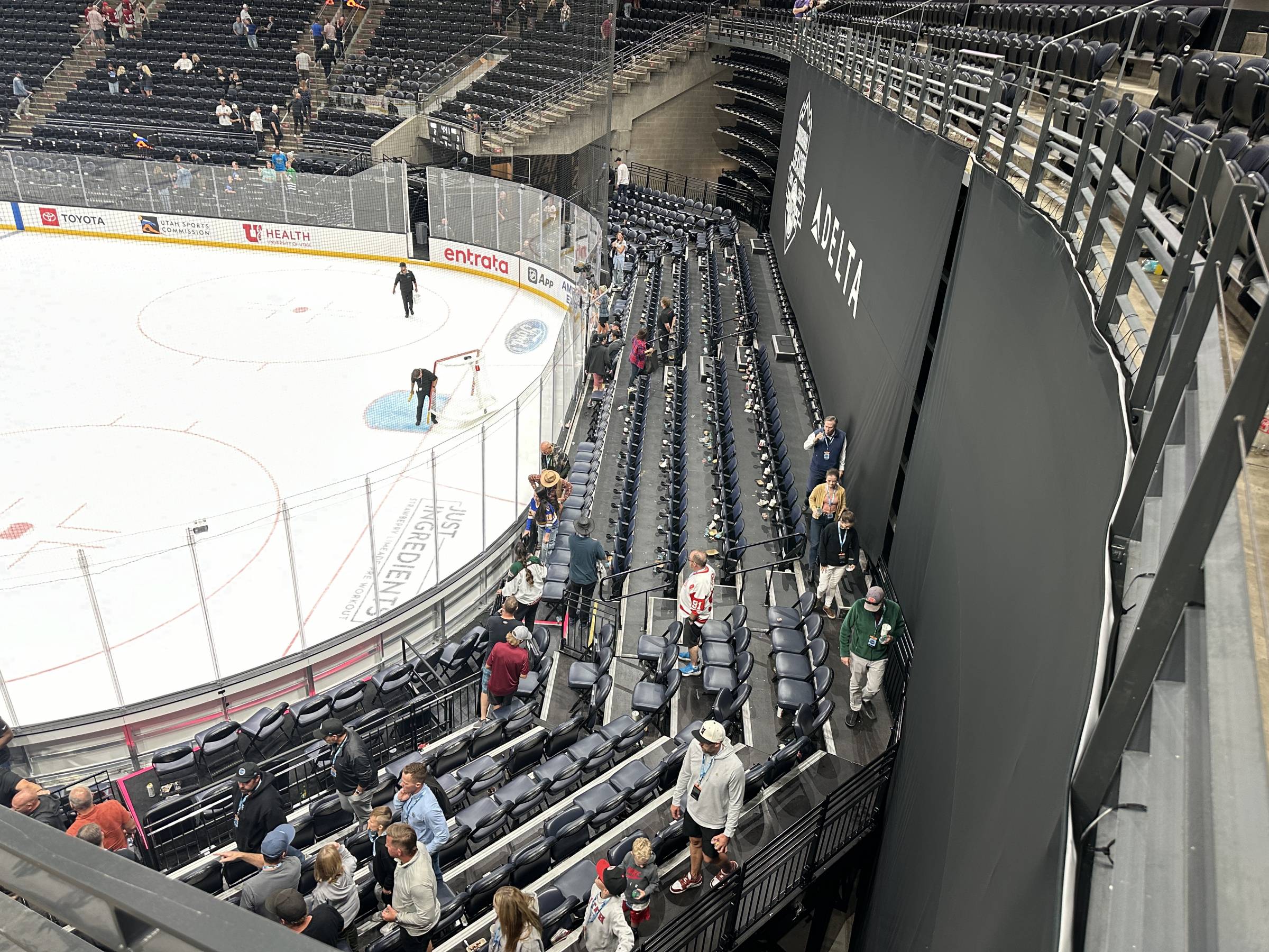 Behind the Net Seating at Delta Center