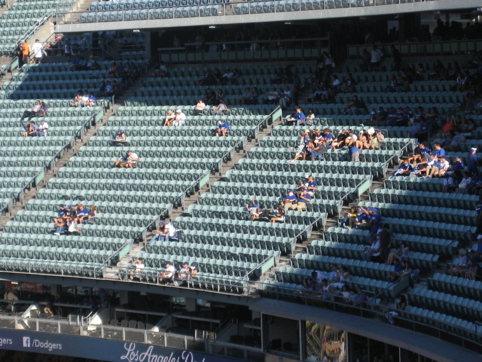 Shaded and Covered Seating at Dodger Stadium 