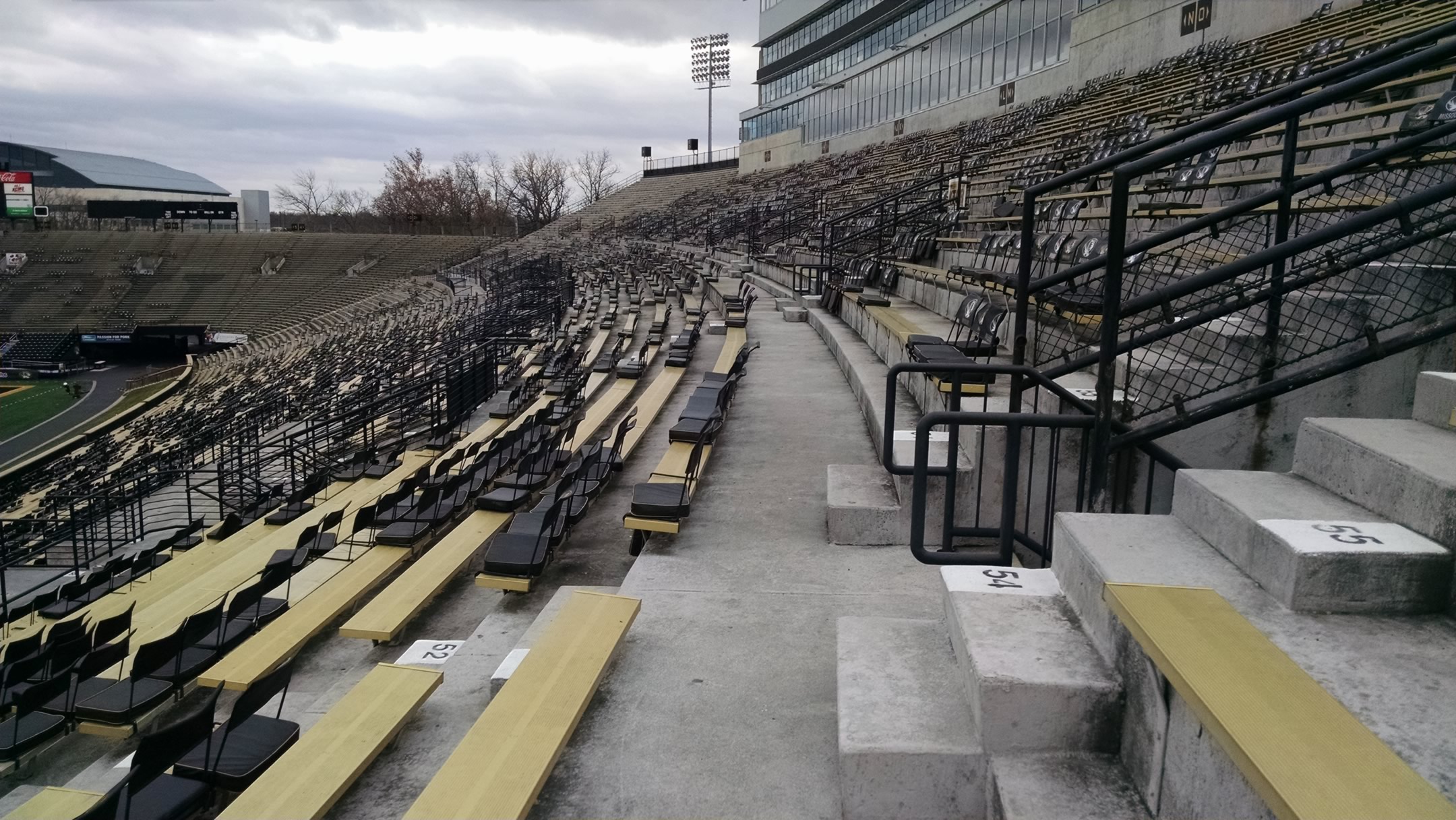 walkway and tunnels at faurot field