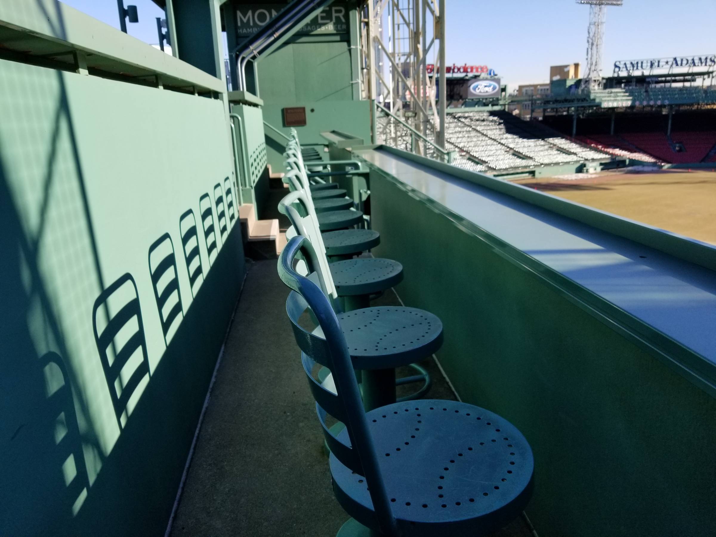 Front Row Green Monster Seats Fenway Park Boston Redsox Oakland