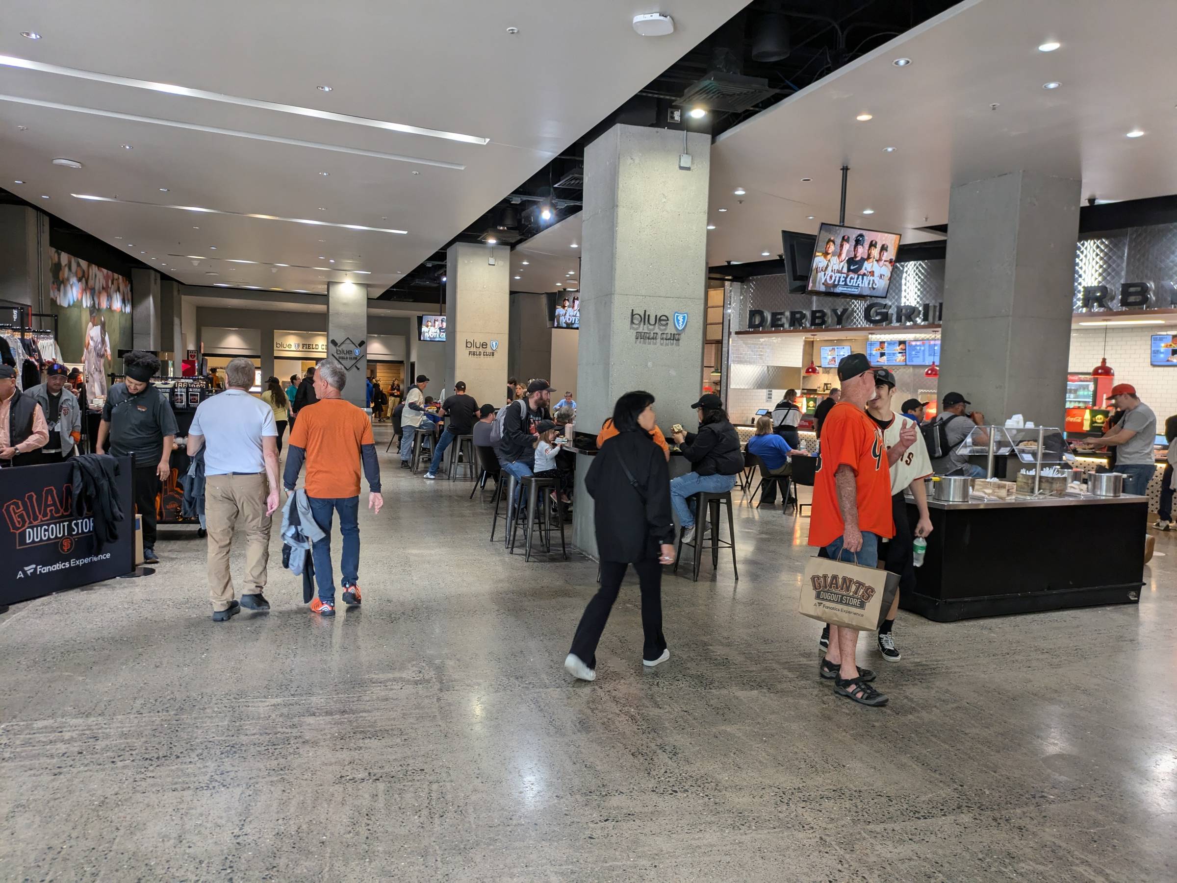 field club concourse at oracle park