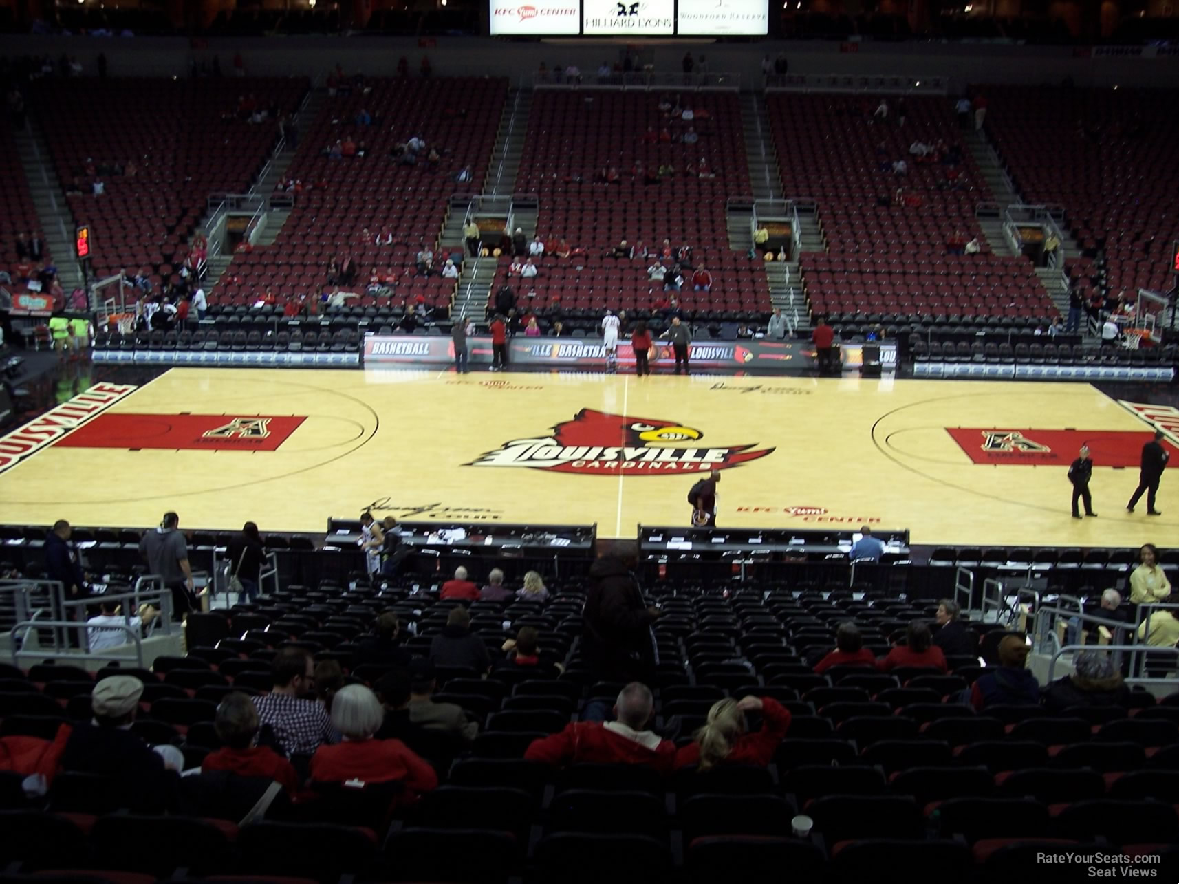 section 106, row bb seat view  for basketball - kfc yum! center