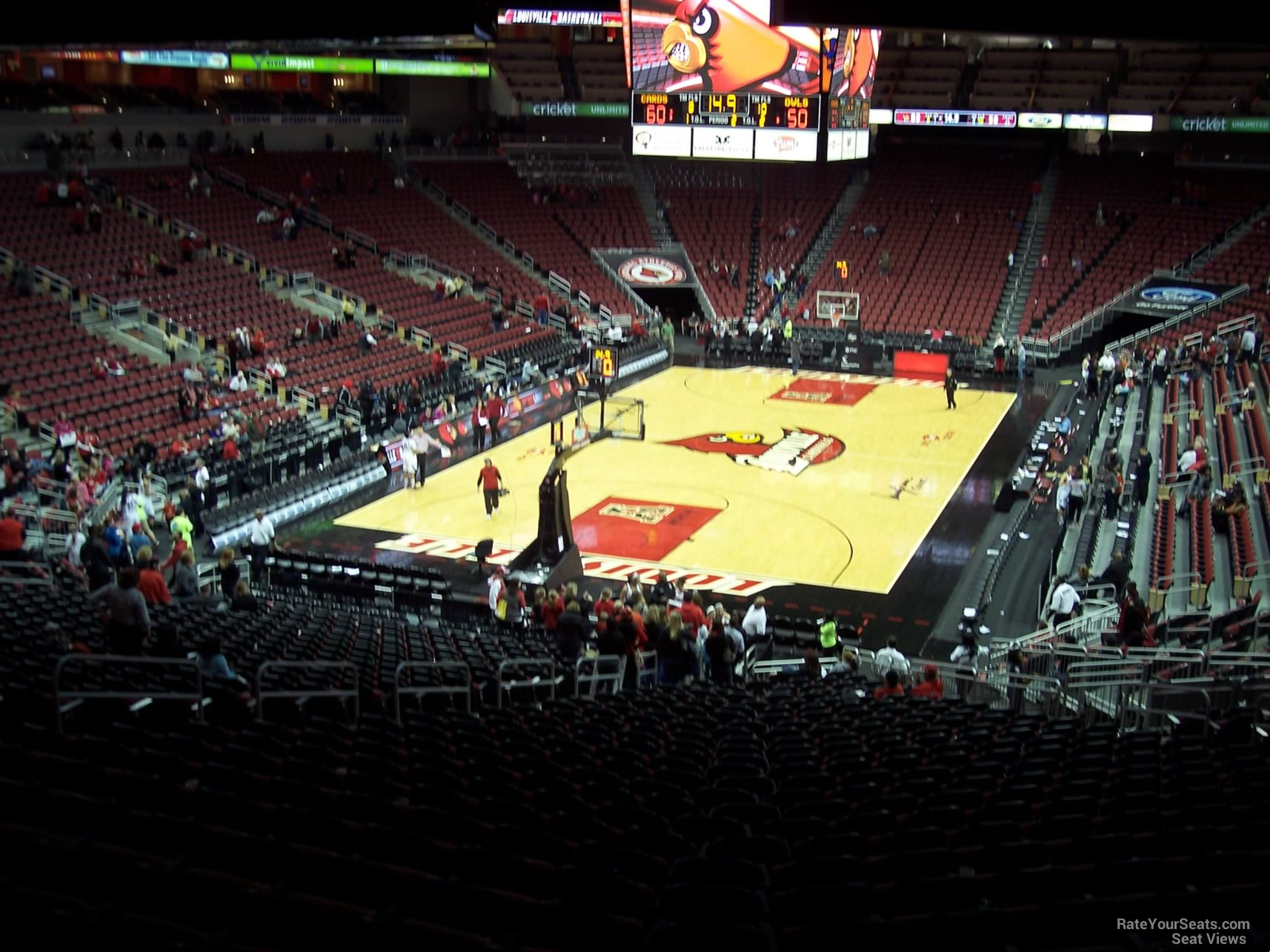 section 110, row ee seat view  for basketball - kfc yum! center