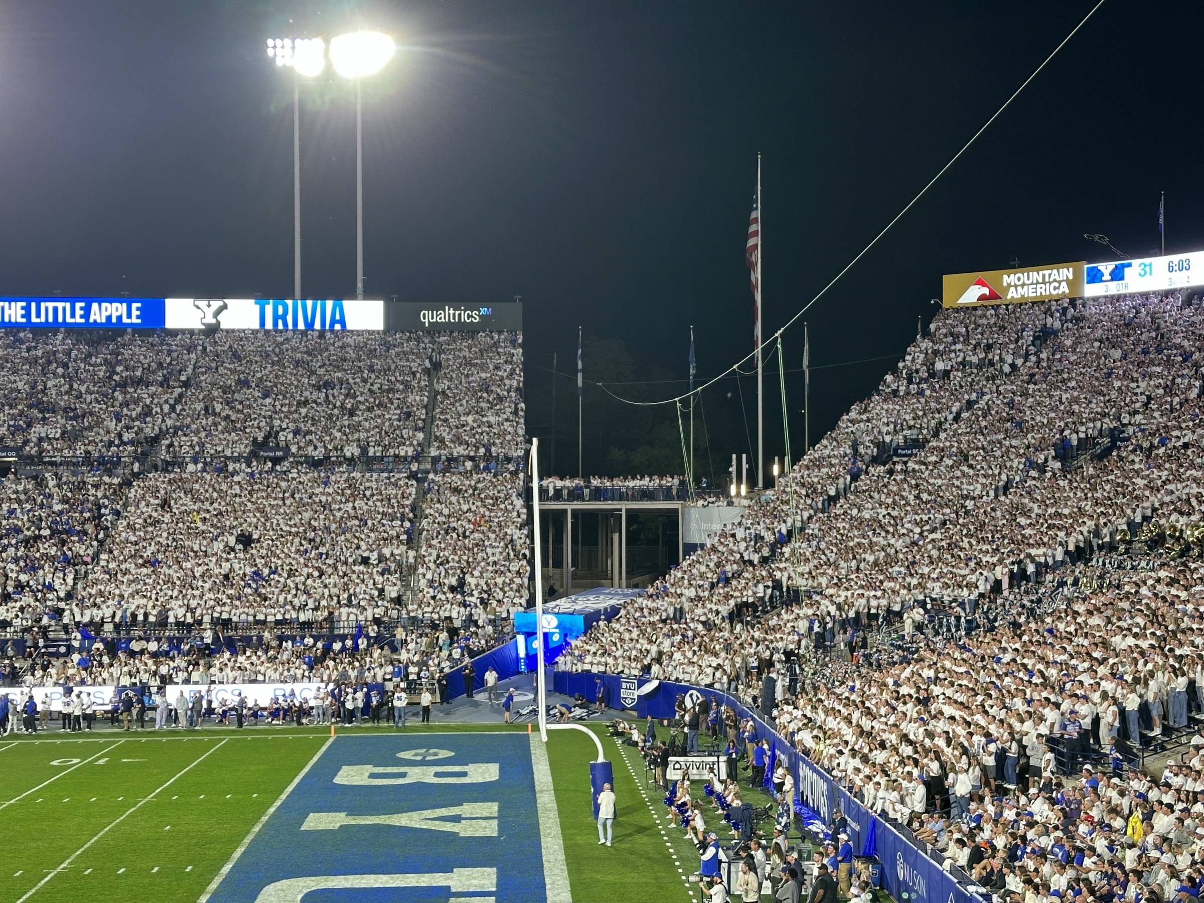 Student Seating at  LaVell Edwards Stadium