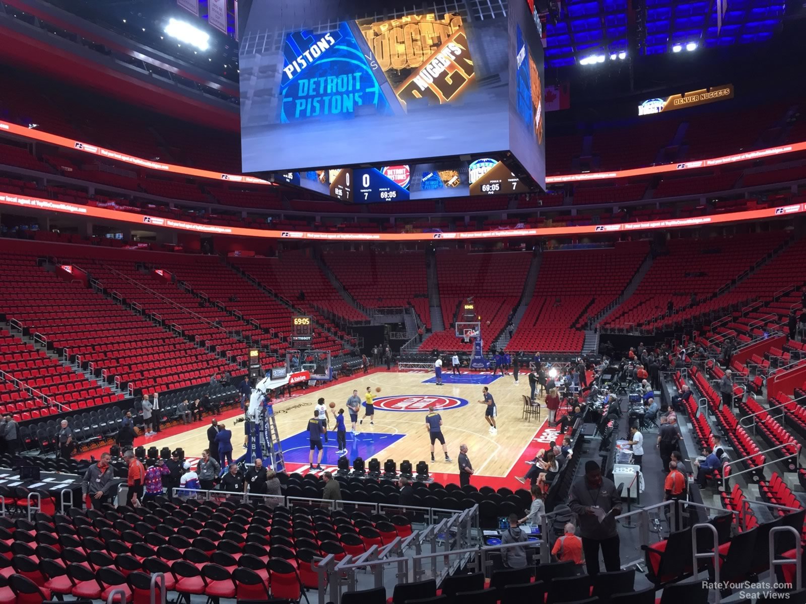 section 101, row 10 seat view  for basketball - little caesars arena
