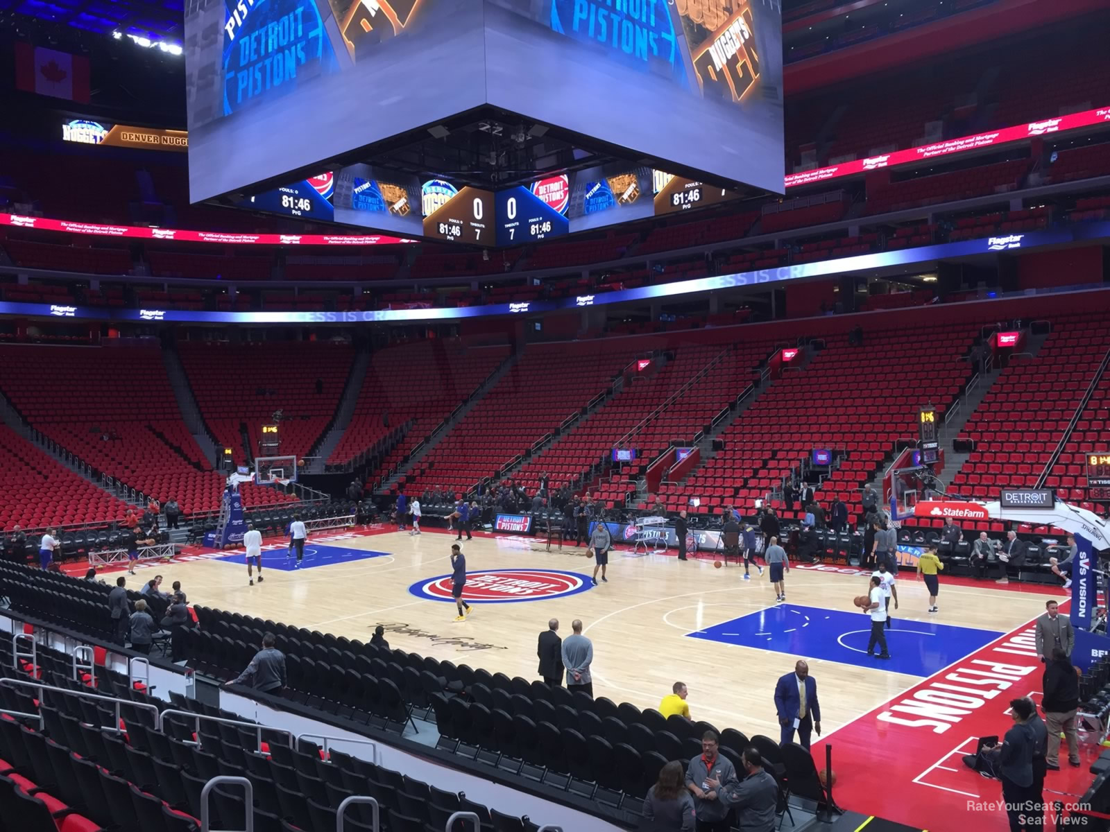 section 106, row 10 seat view  for basketball - little caesars arena