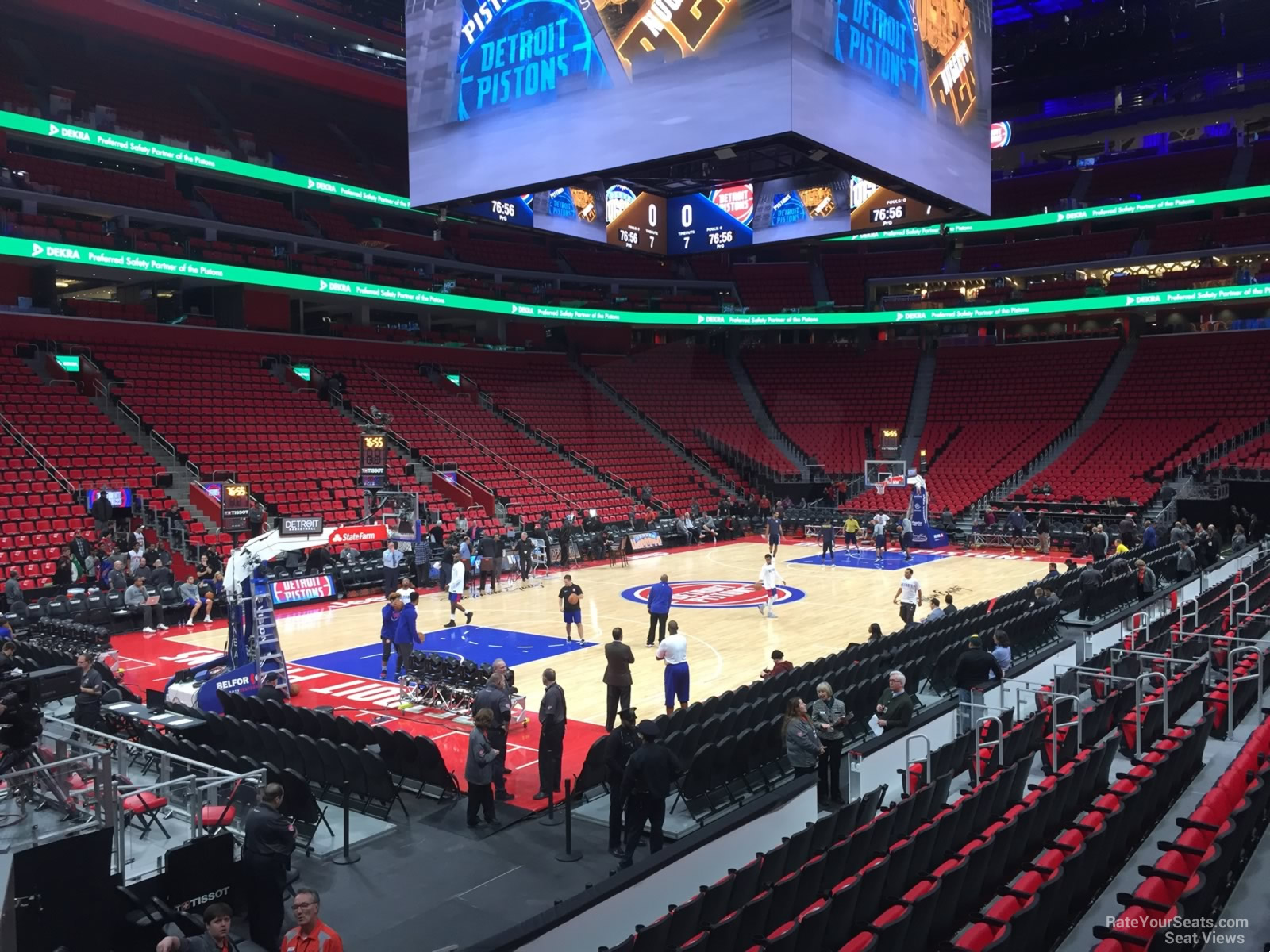 section 113, row 10 seat view  for basketball - little caesars arena