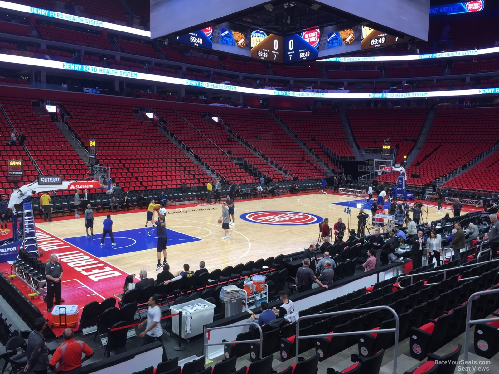 section 125, row 10 seat view  for basketball - little caesars arena