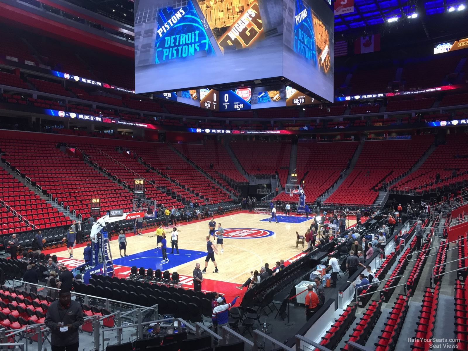 section 126, row 10 seat view  for basketball - little caesars arena