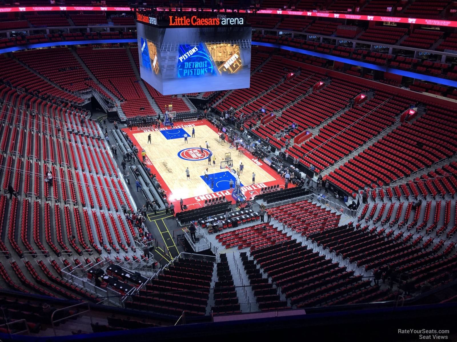 section 205, row 4 seat view  for basketball - little caesars arena