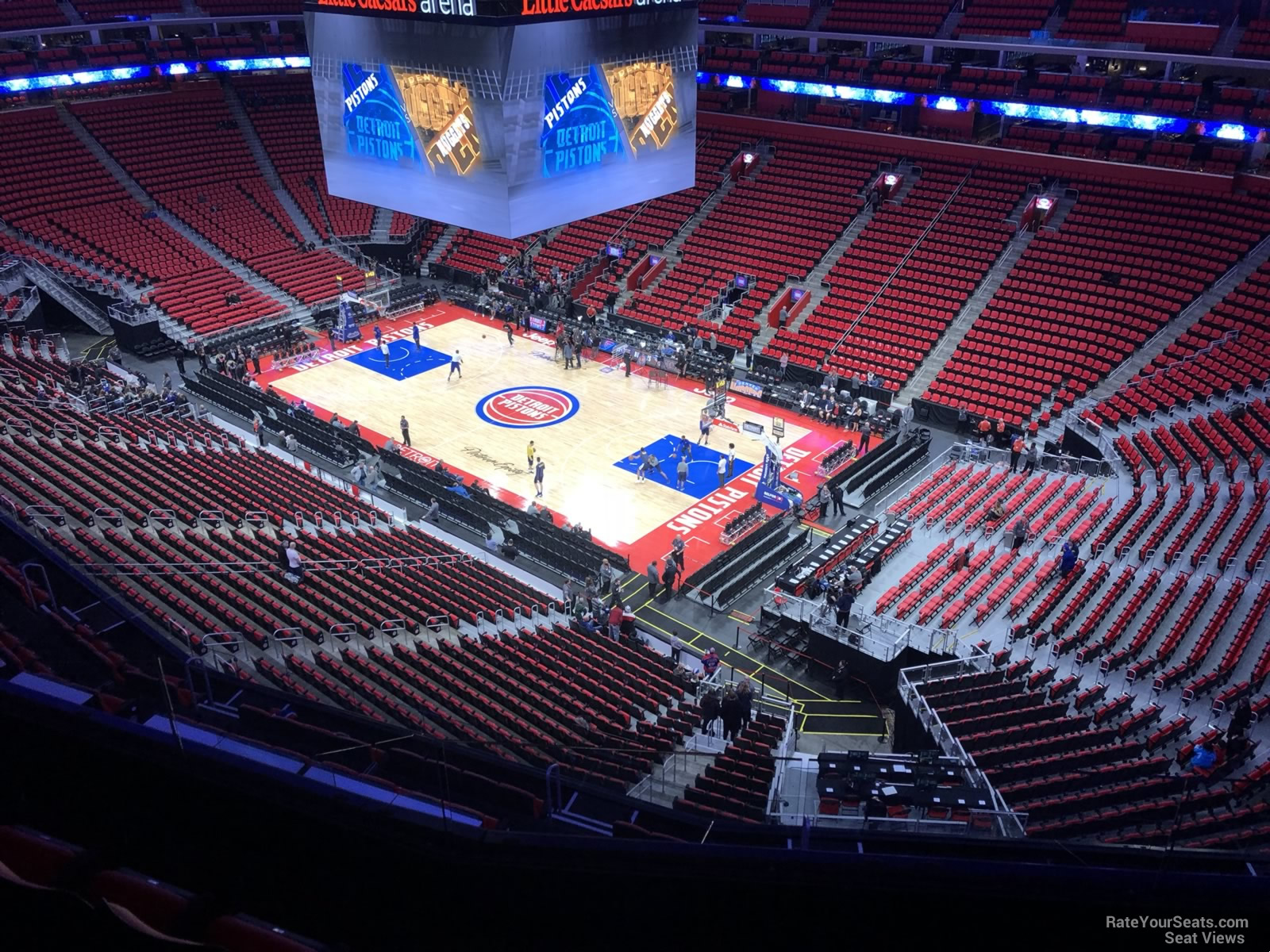 section 208, row 4 seat view  for basketball - little caesars arena