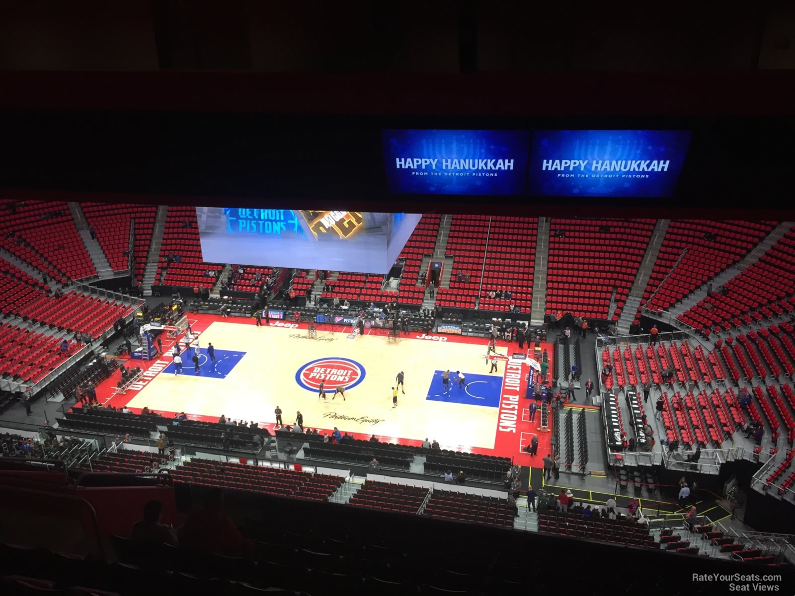 section 210, row 12 seat view  for basketball - little caesars arena