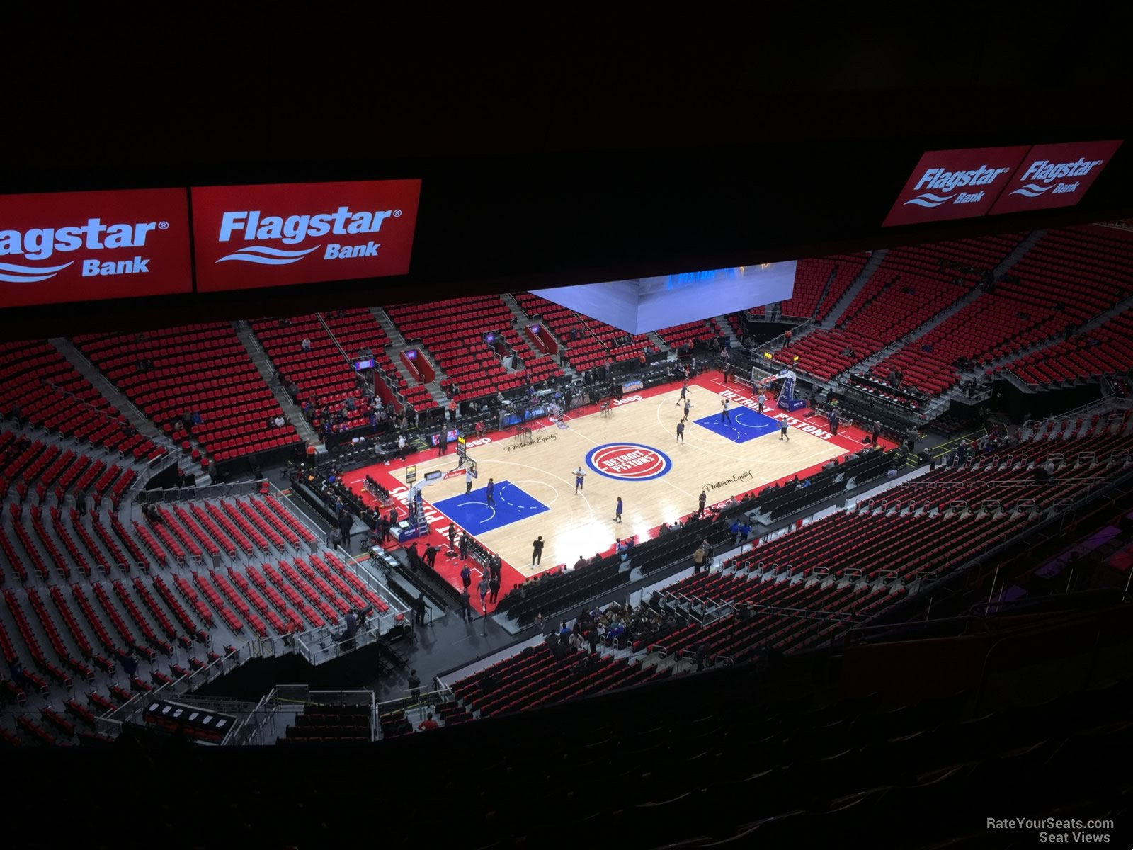section 215, row 11 seat view  for basketball - little caesars arena