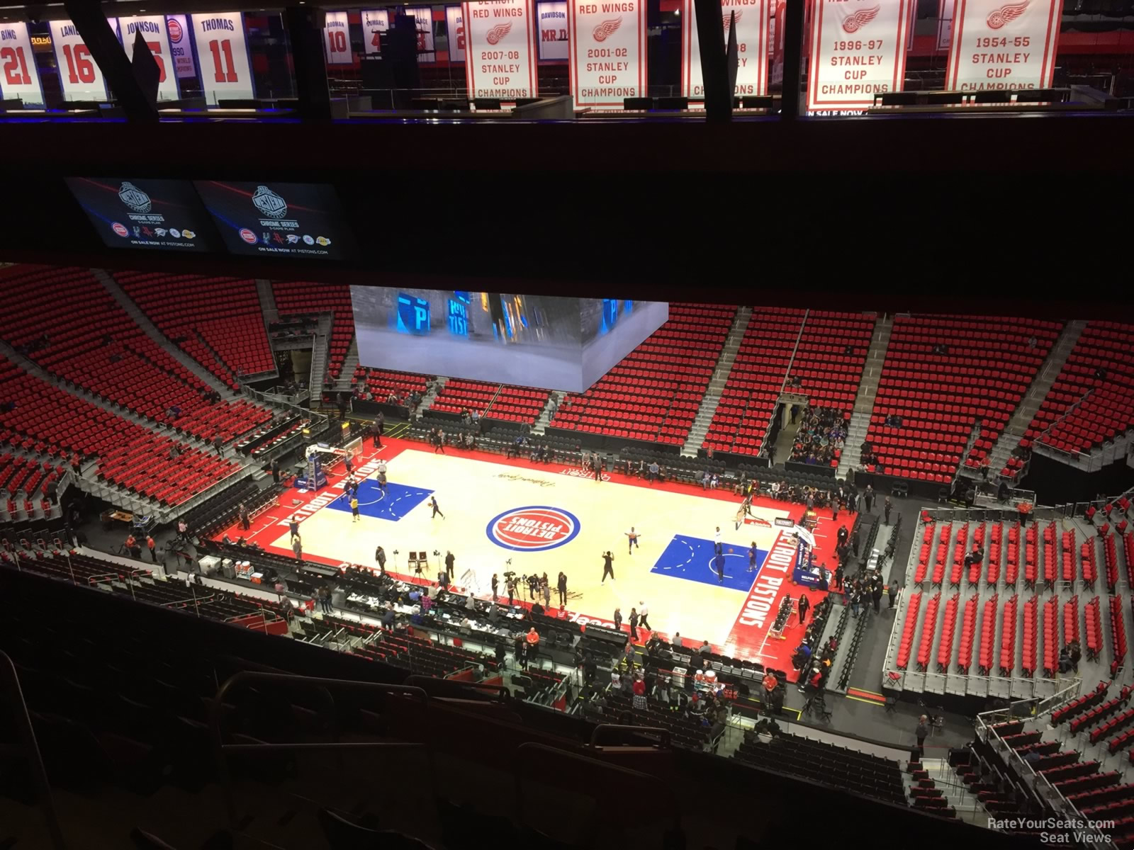 section 224, row 12 seat view  for basketball - little caesars arena