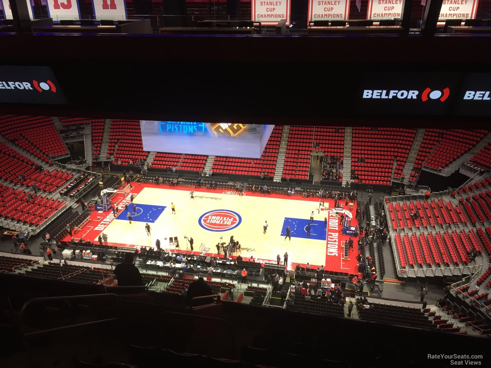 section 225, row 12 seat view  for basketball - little caesars arena