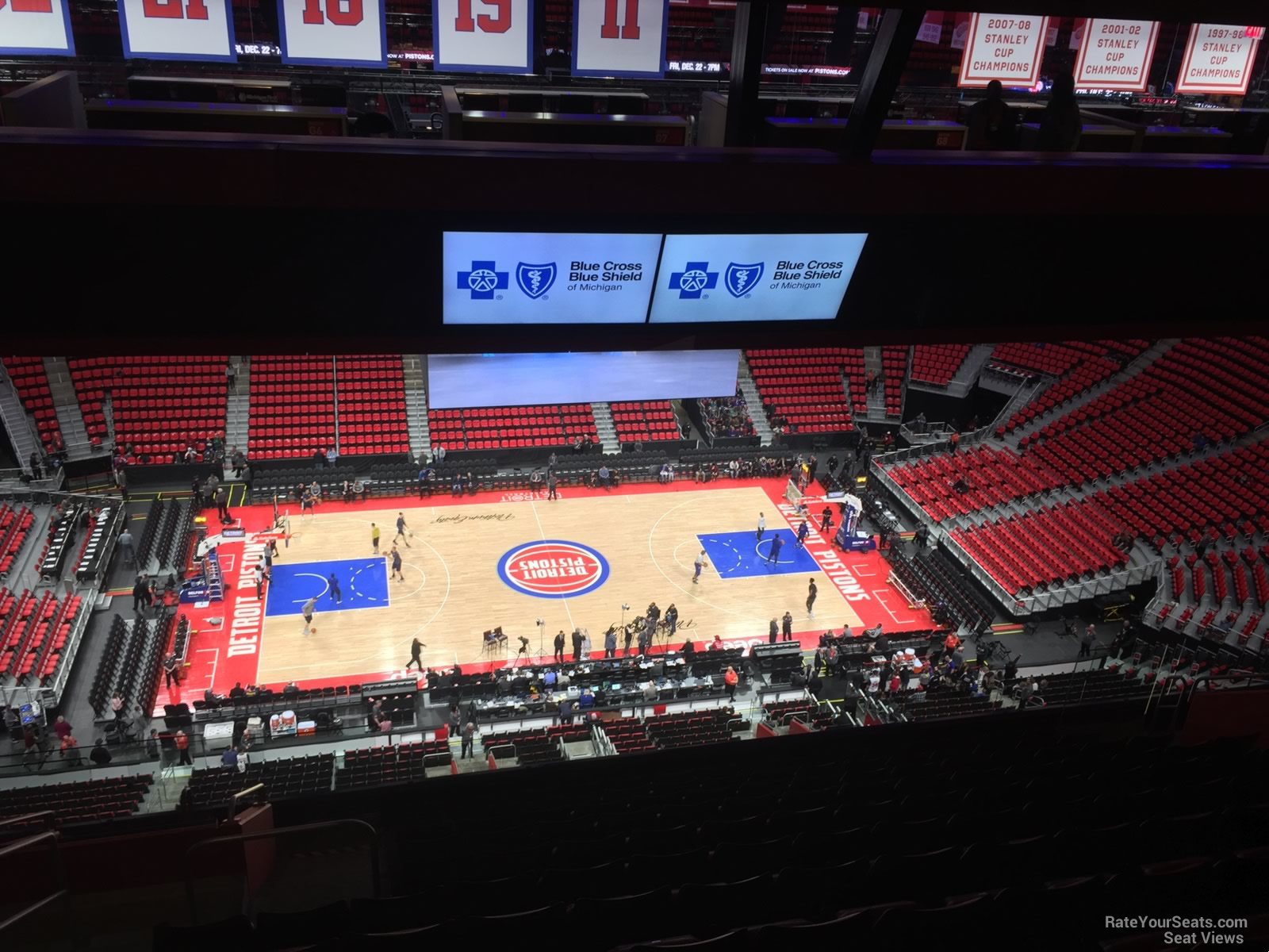 section 227, row 12 seat view  for basketball - little caesars arena
