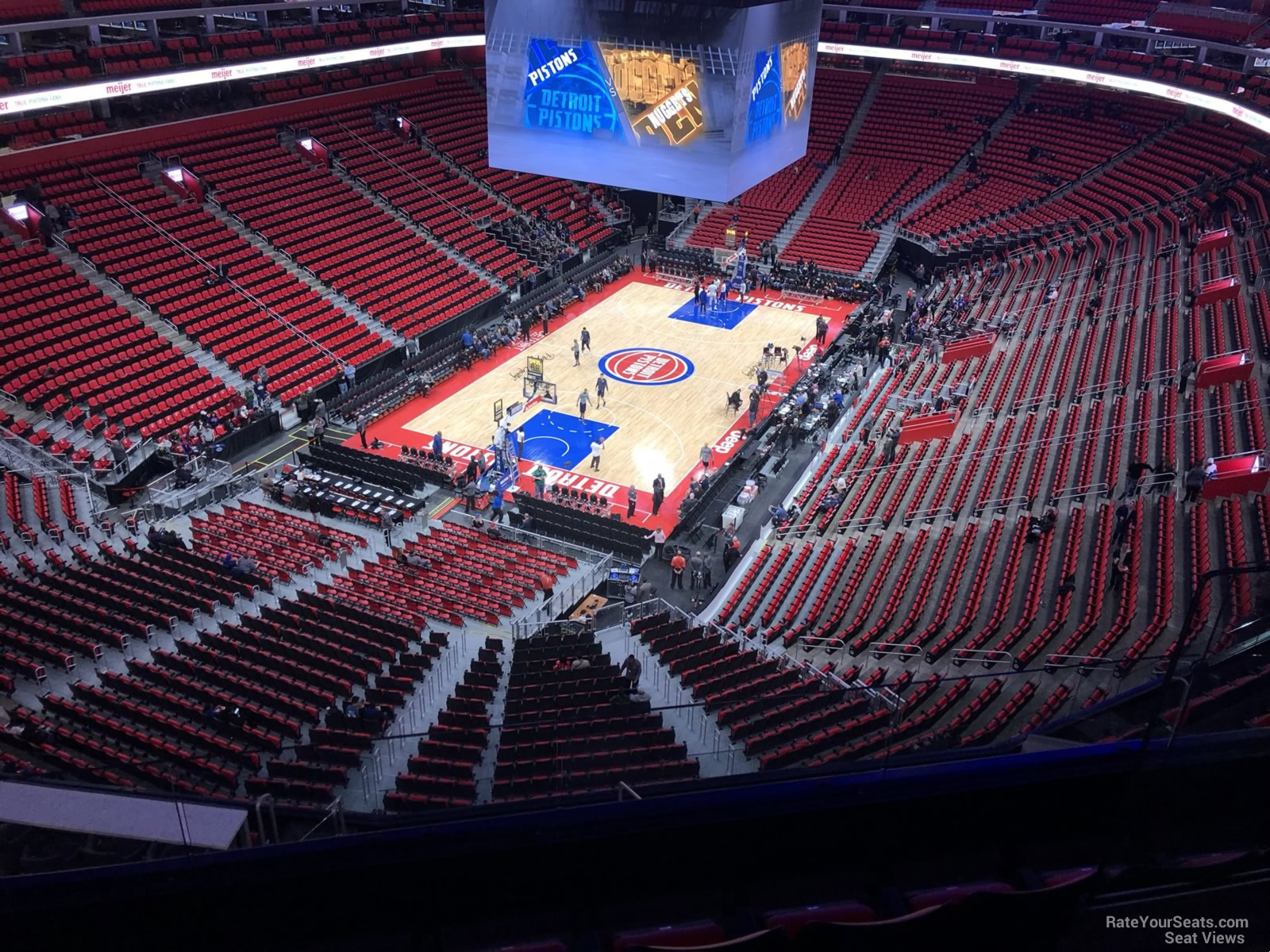 section 232, row 4 seat view  for basketball - little caesars arena