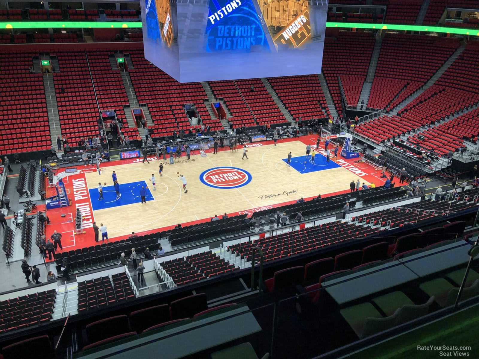mezzanine 12, row 2 seat view  for basketball - little caesars arena