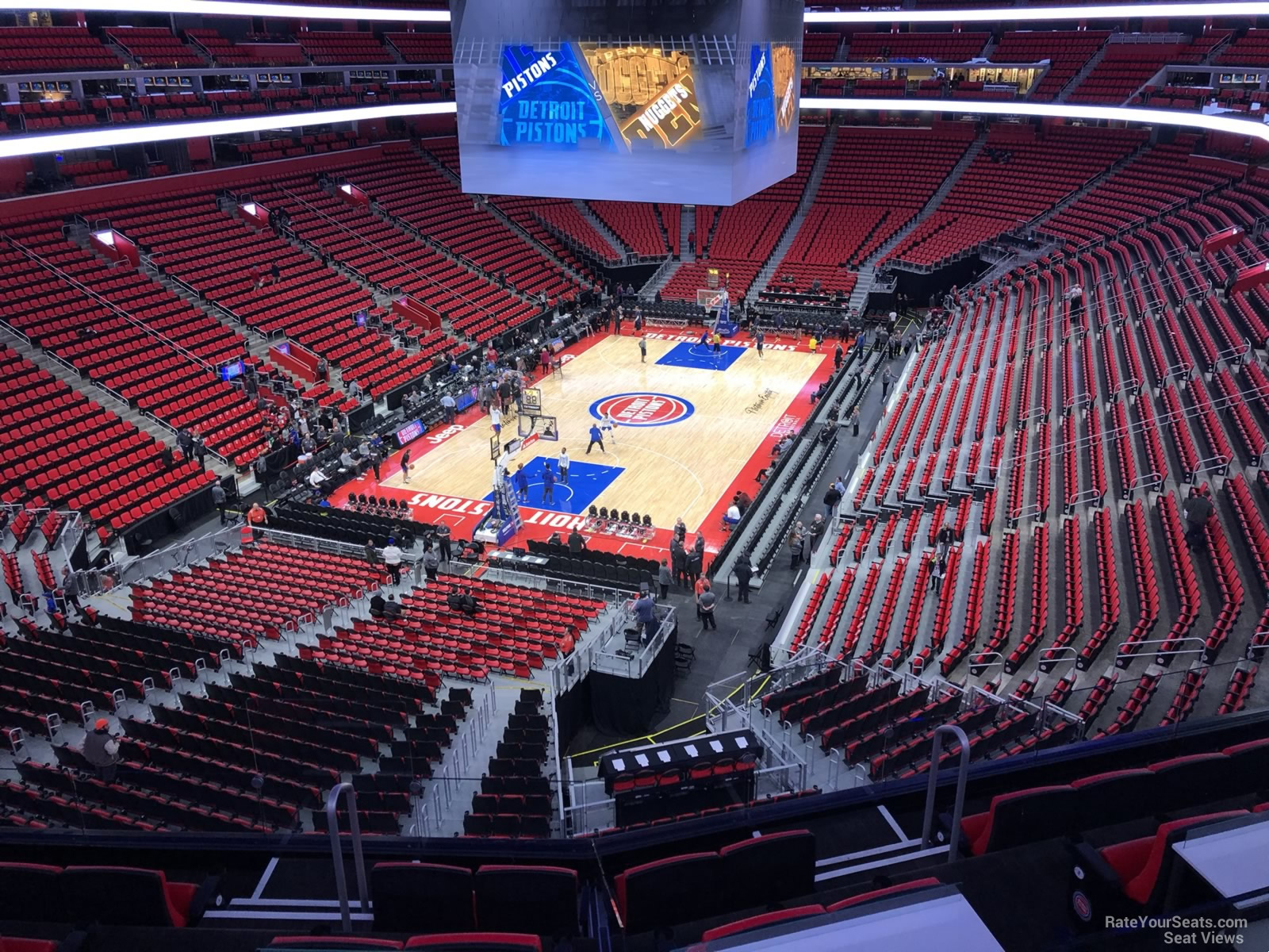 mezzanine 17, row 2 seat view  for basketball - little caesars arena