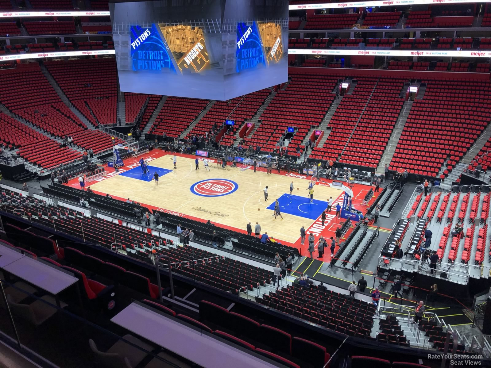 mezzanine 7, row 2 seat view  for basketball - little caesars arena