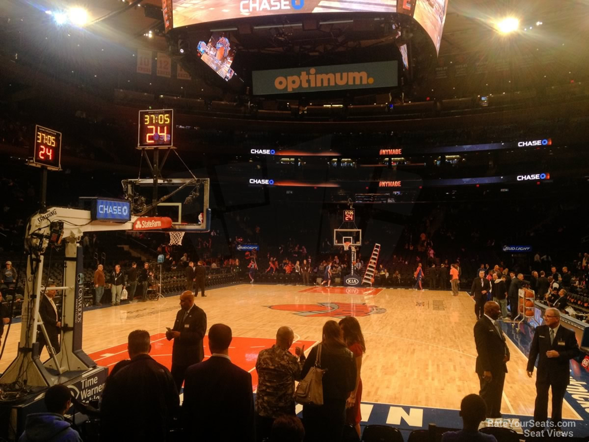 section 3, row 2 seat view  for basketball - madison square garden