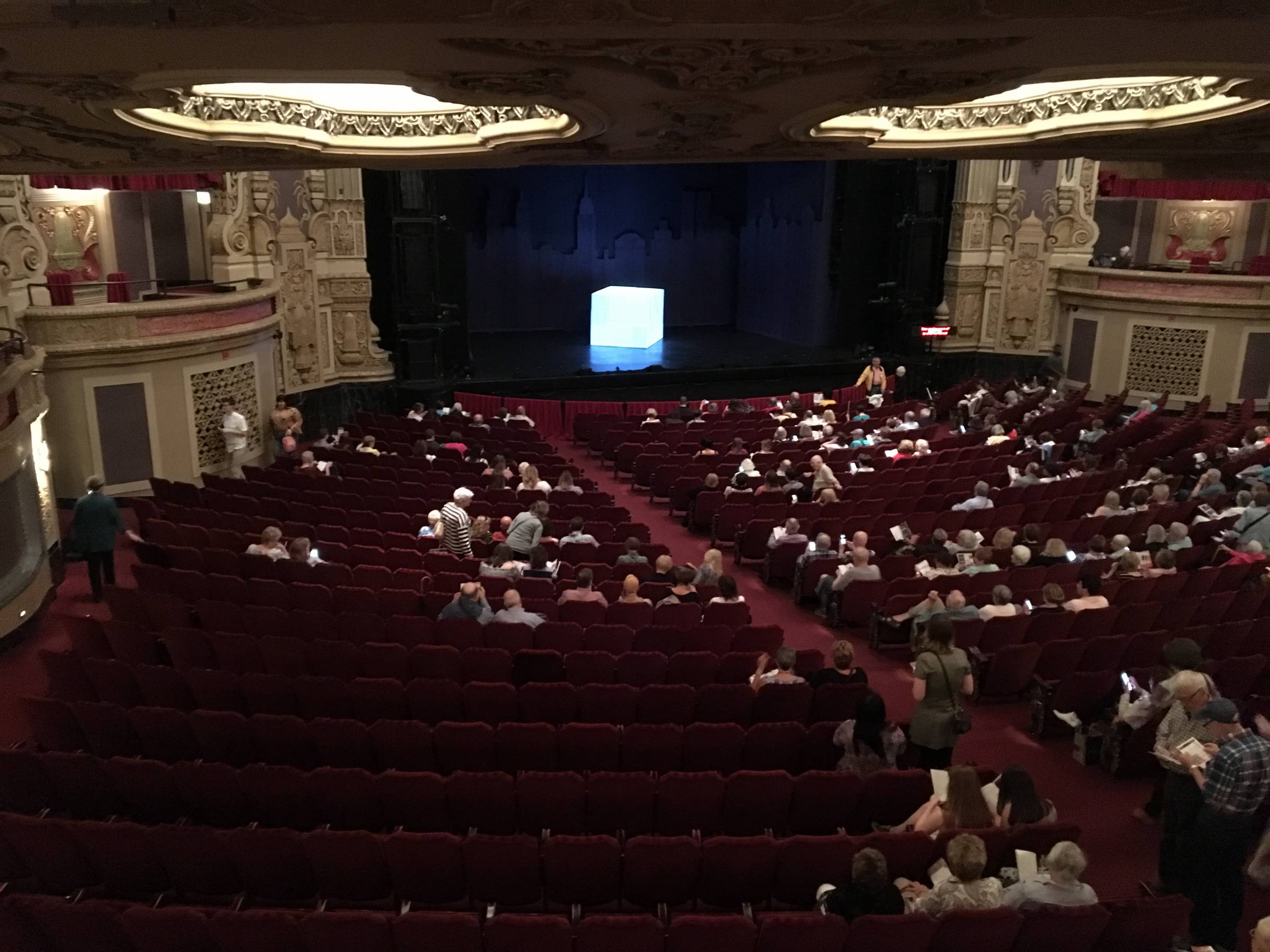 Left view of dress circle seats at Nederlander Theatre