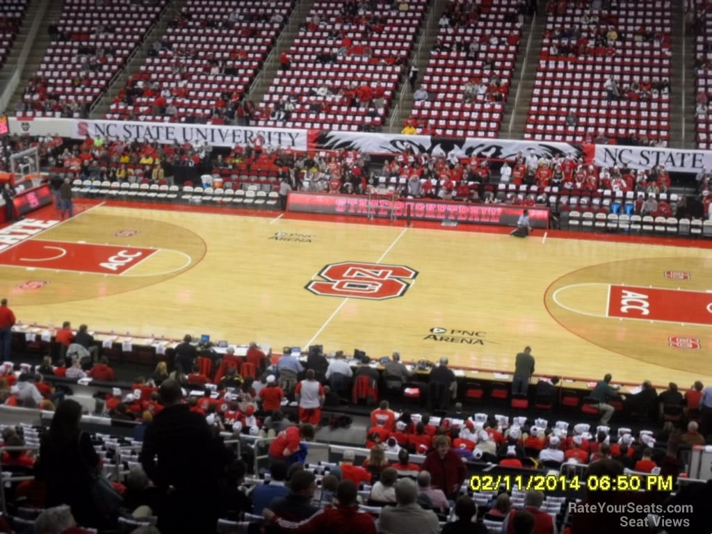 section 101 seat view  for basketball - pnc arena