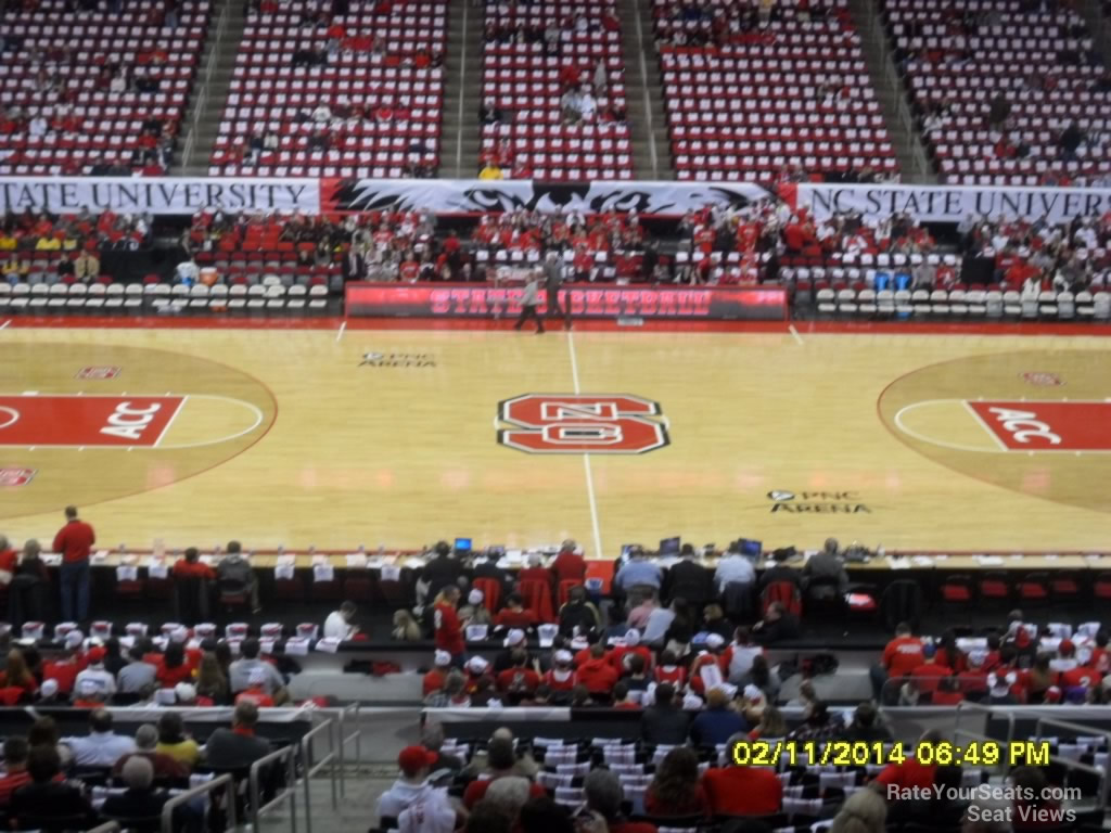 section 102 seat view  for basketball - pnc arena
