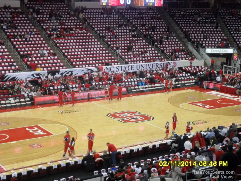 section 105 seat view  for basketball - pnc arena