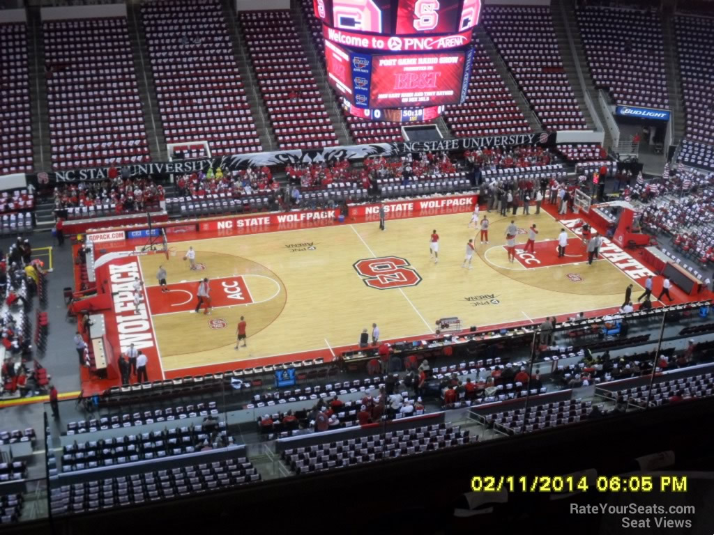section 325 seat view  for basketball - pnc arena
