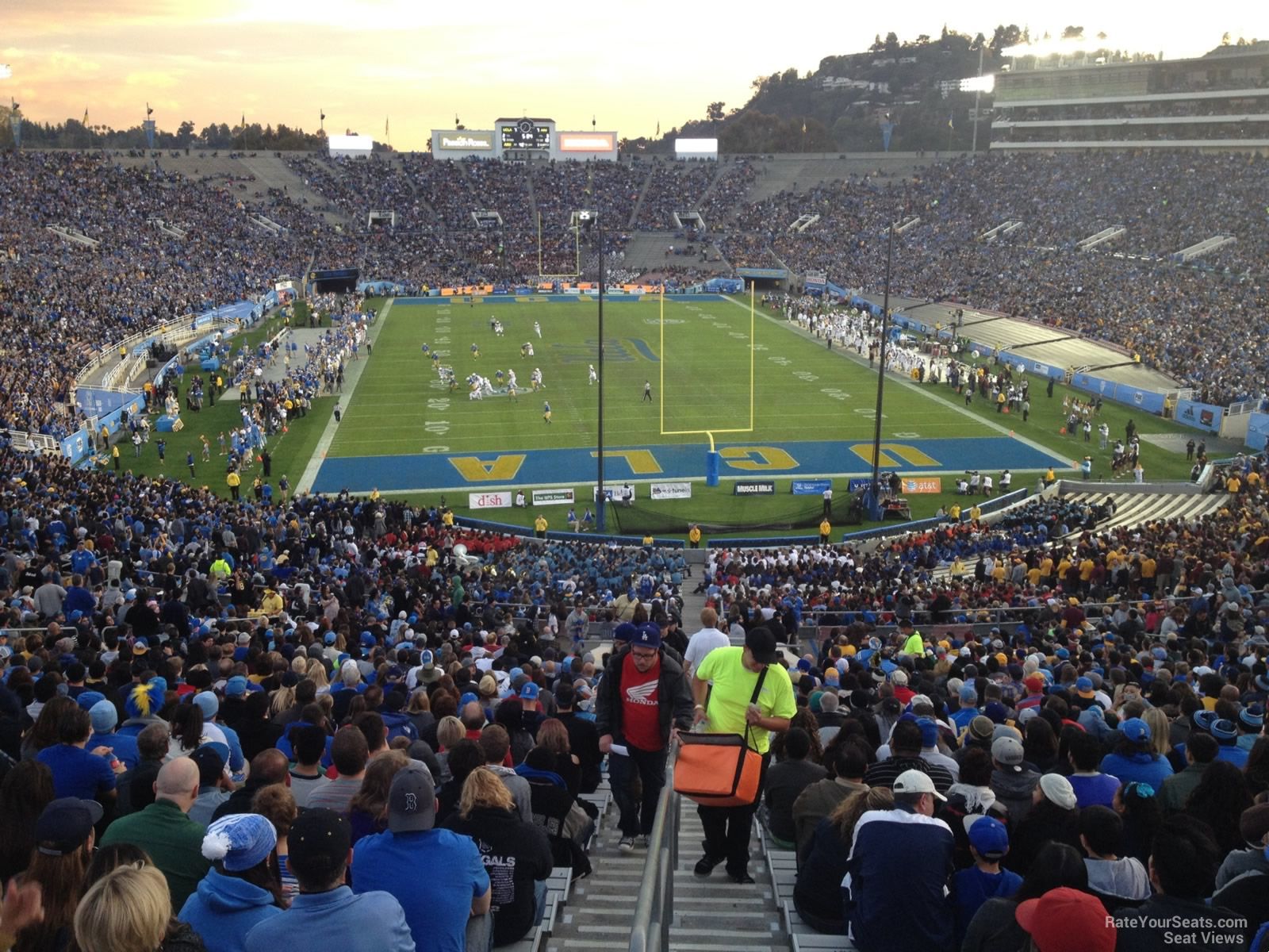 section 11, row 71 seat view  for football - rose bowl stadium